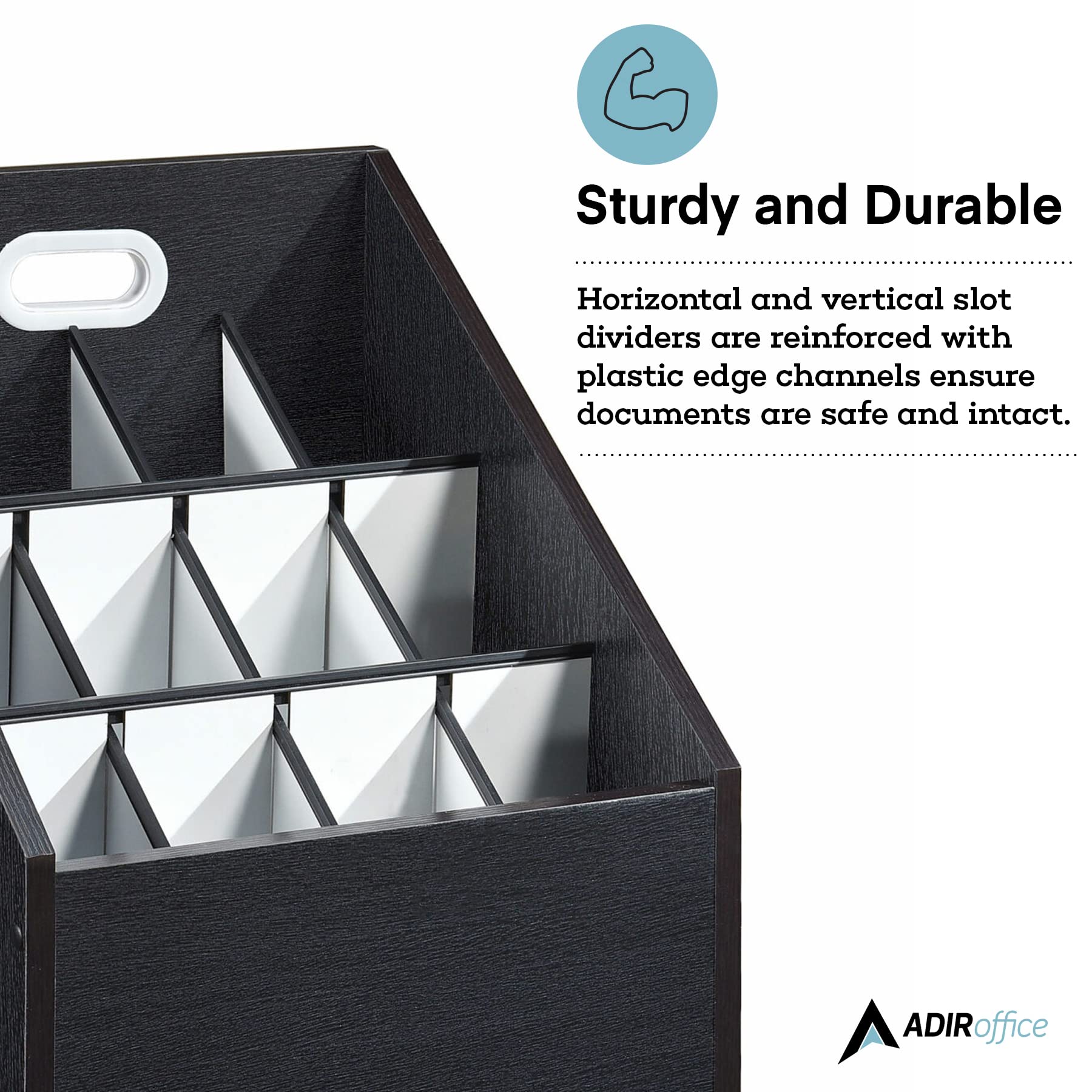 Adir Blueprint Storage Cabinet - Wooden Vertical Roll File Storage Organizer Station For More Organized Office Variation  - Very Good