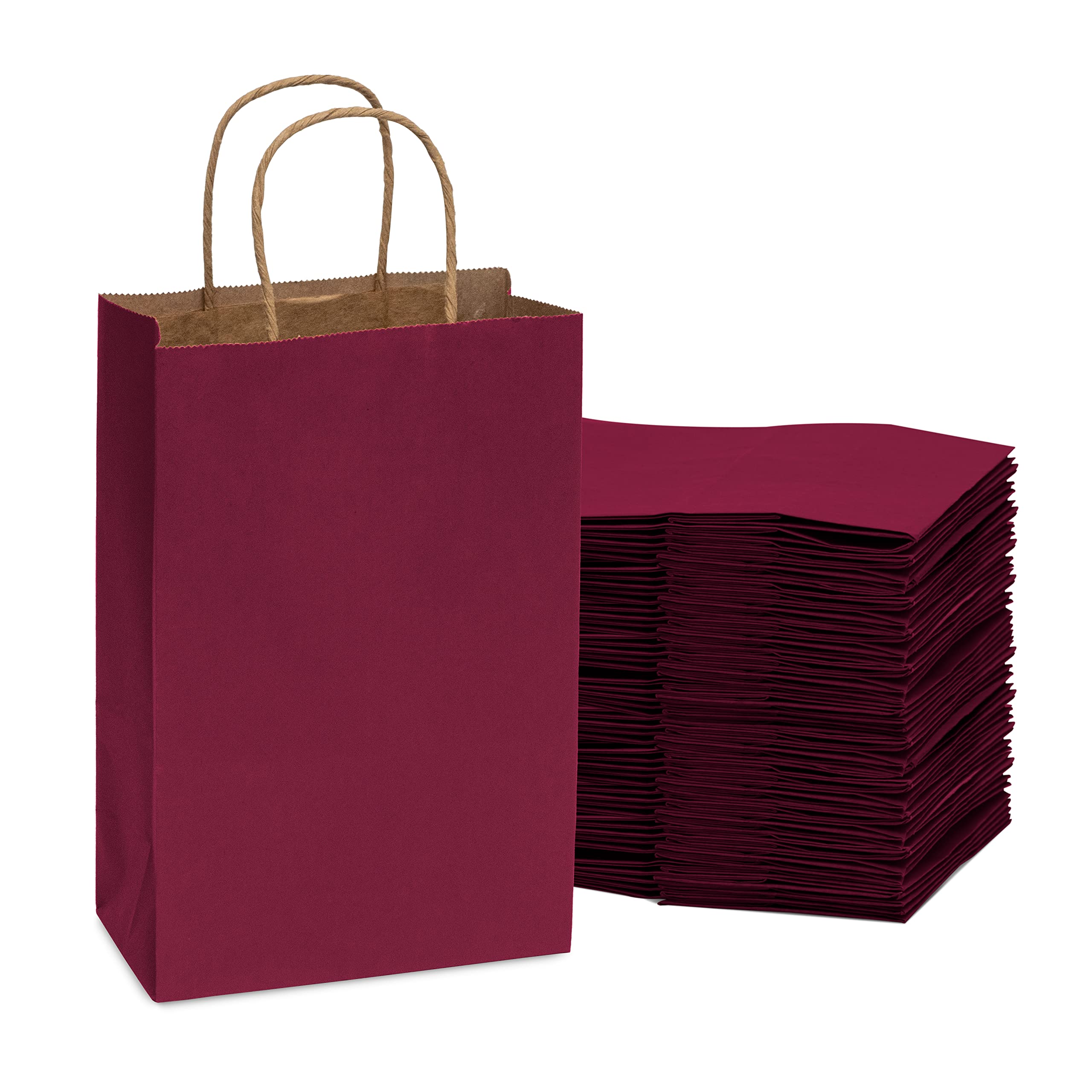 Prime Line Packaging Paper Twist Handle Kraft Bags Fuchsia  - Like New