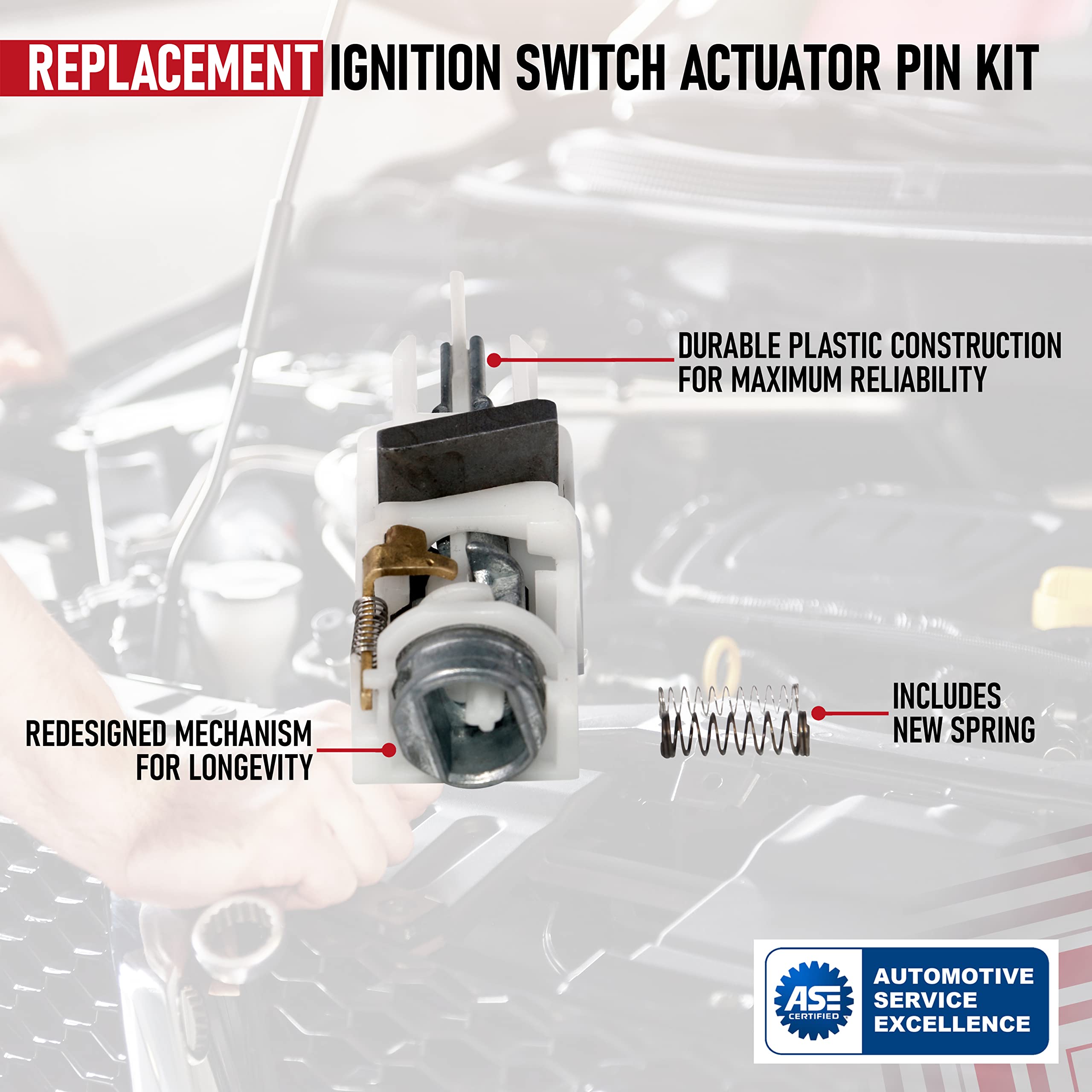 Ignition Switch Actuator Pin - Replaces 4690492AB, 4664099, 924-704, 924704 - Compatible with Chrysler, Dodge, Jeep & Plymouth Vehicles - Wrangler, Liberty, Grand Cherokee, 95-05 Neon, PT Cruiser  - Very Good