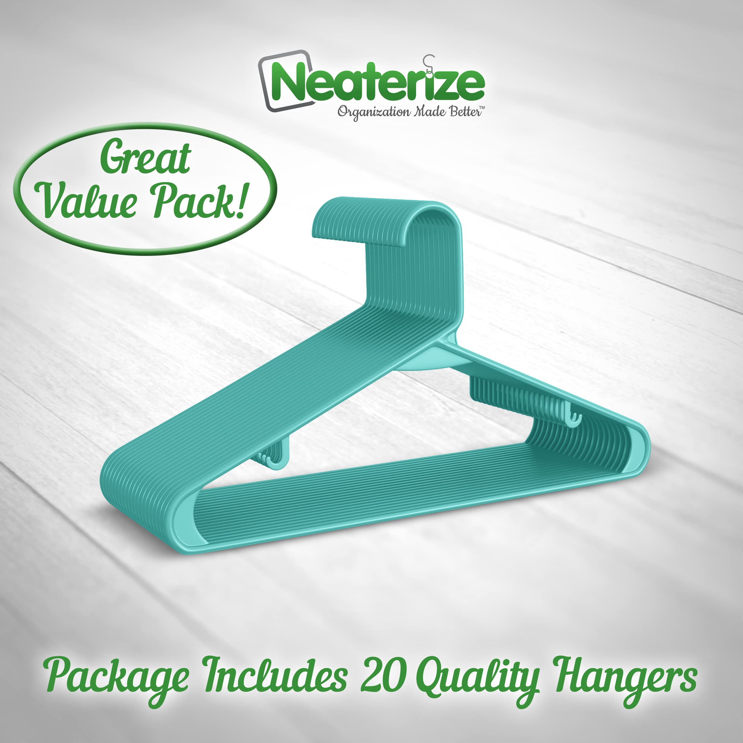 Clothes Hangers Plastic 60 Pack - Beige Plastic Hangers - Makes The Perfect Coat Hanger and General Space Saving Clothes Hangers for Closet - Percheros Ganchos para Colgar Ropa Hangars  - Like New