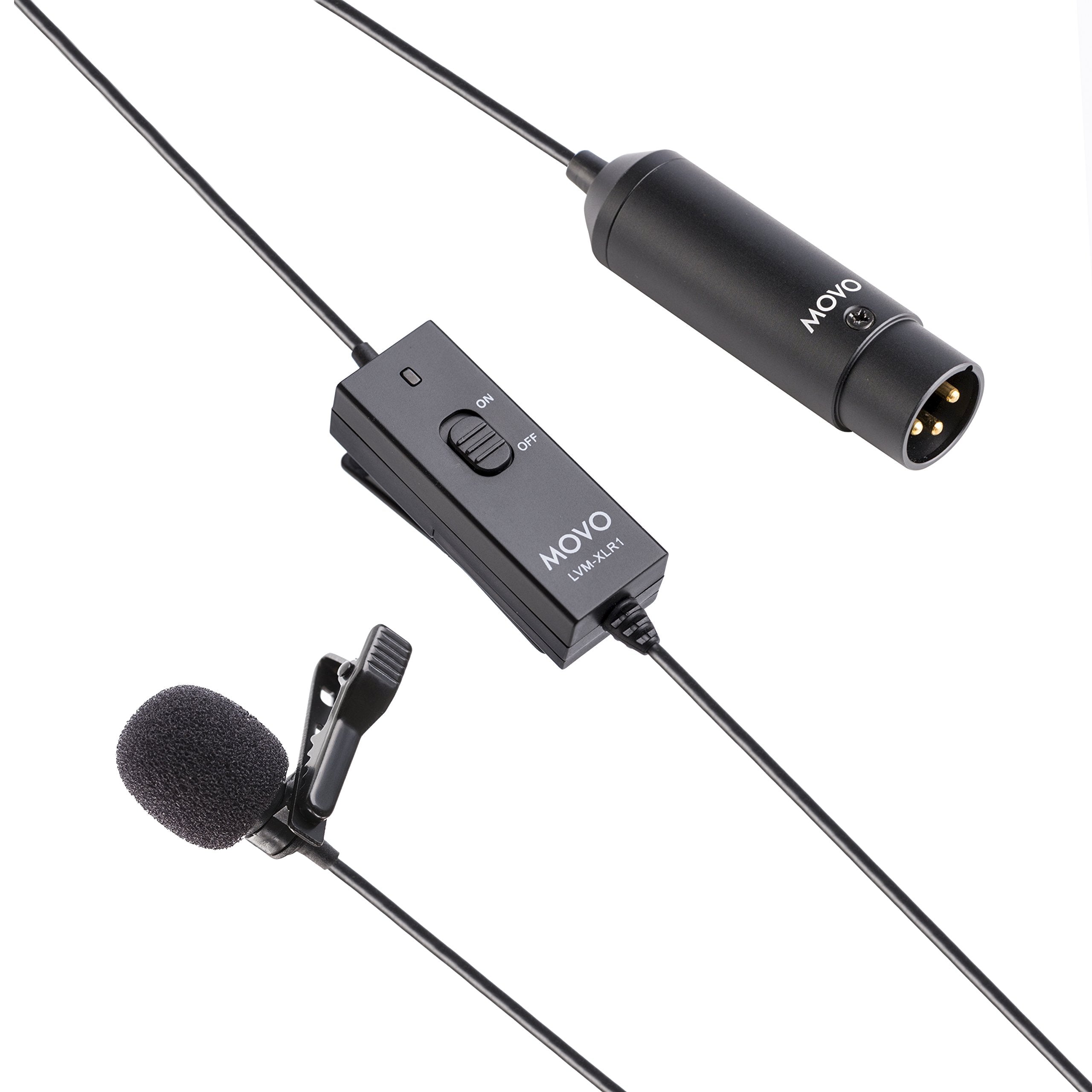 Movo LVM-XLR1 Self-Powered XLR Omnidirectional Lavalier Microphone for Mixers, Recorders, Camcorders and More  - Like New