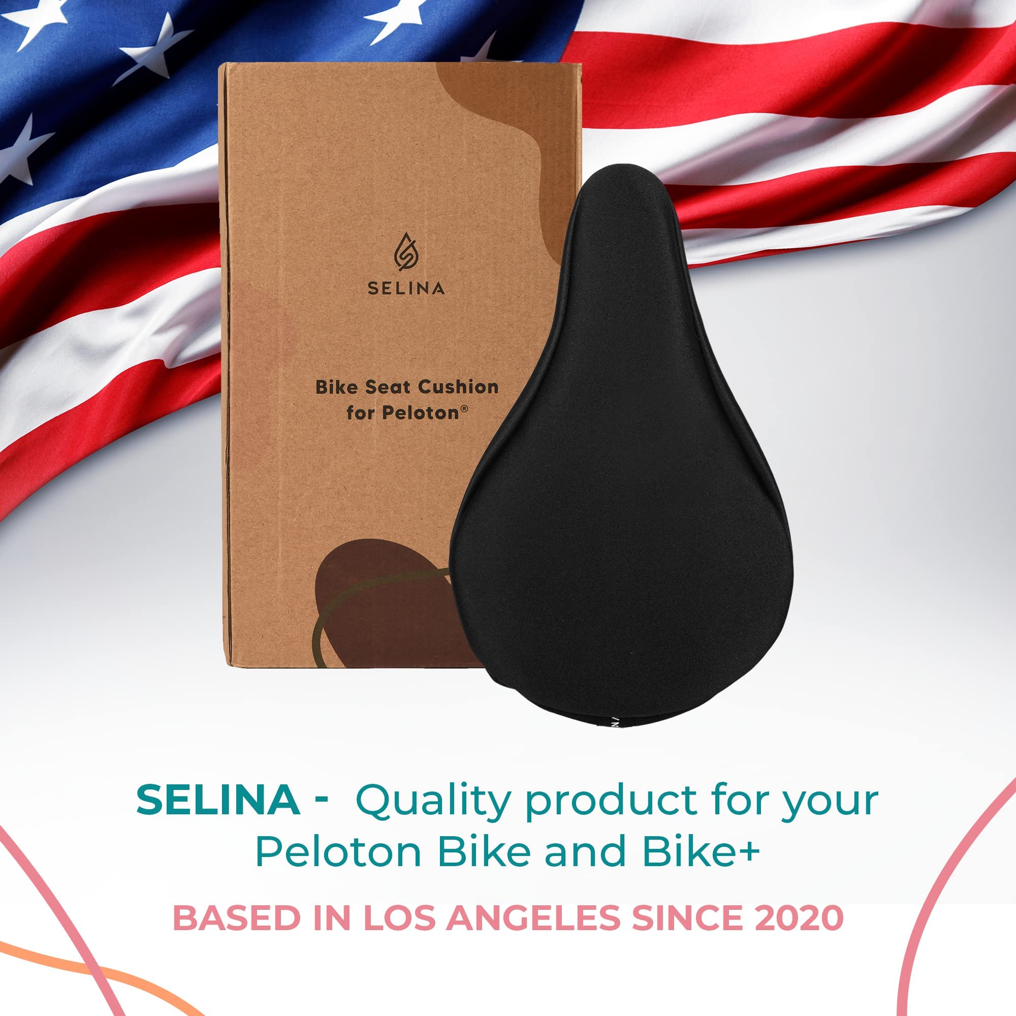 SELINA Gel Bike Seat Cushion Compatible with The Peloton Bike - Proprietary Design to Ensure Sung Fit for The Peloton  - Like New