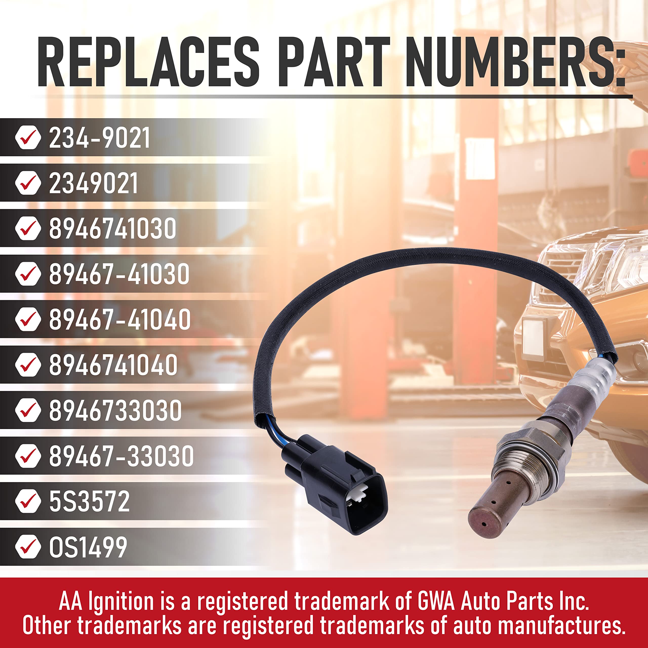 Replacement Oxygen Sensor Upstream - Replaces 234-9021, 8946741030, 8946741040 - Compatible with Lexus and Toyota Vehicles - ES300, Avalon, Camry, Sienna, Solara - 3.0L - 2000, 2001, 2002, 2003, 2004  - Like New