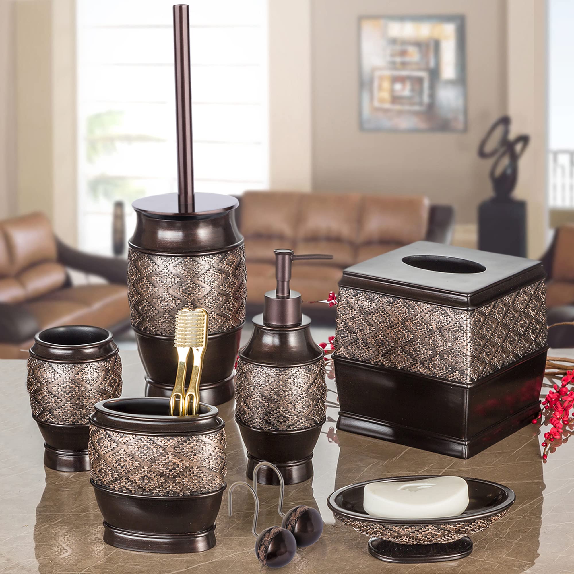 Brown Toilet Brushes  - Like New
