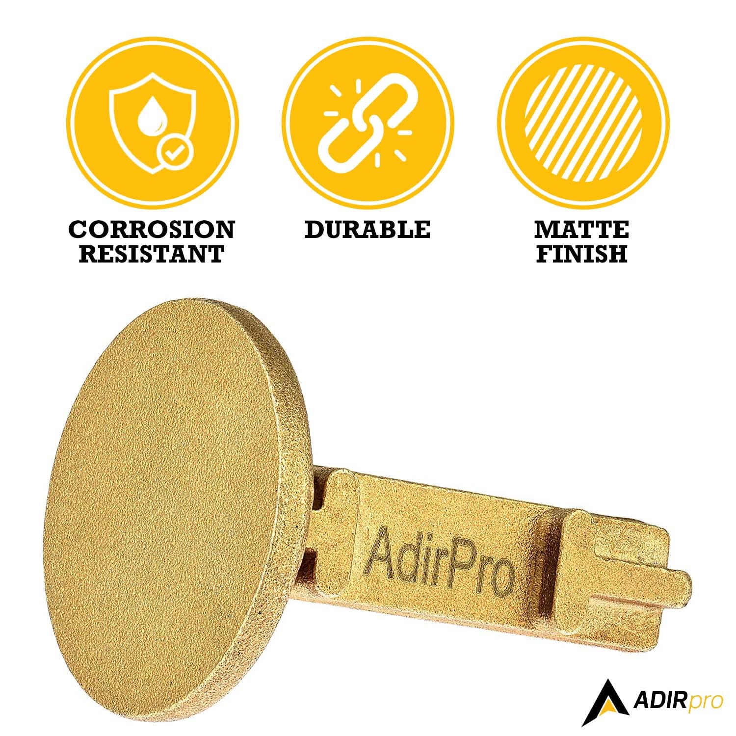 AdirPro Survey Markers – Durable Solid Brass & Low Profile Permanent Boundary Marking Caps/Stakes – for Surveying & Measuring Property & Land Area Variation  - Like New