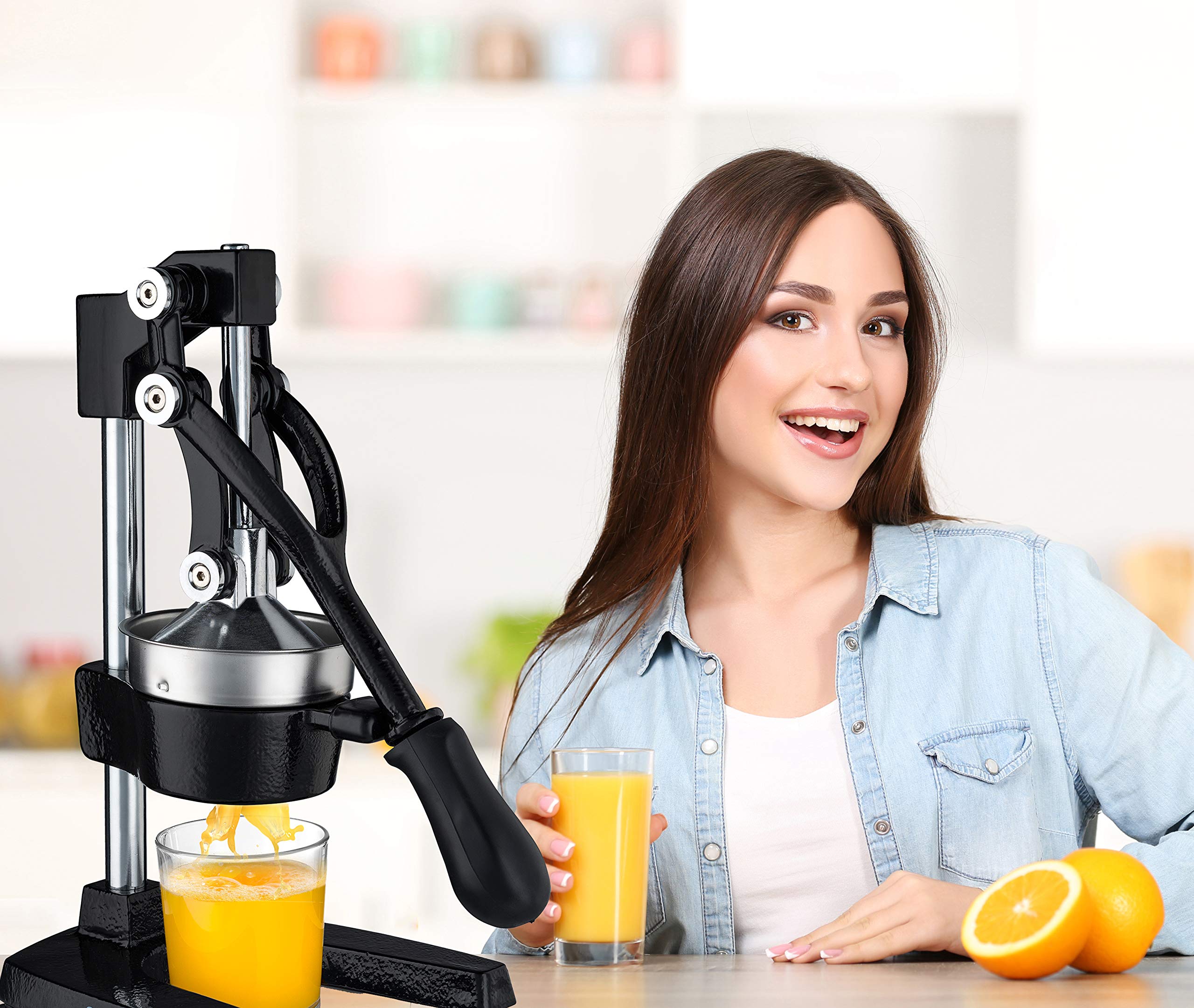 Gourmia GMJ9970 Large Citrus Juicer � Commercial Grade Press Orange, Grapefruit and Lemon Press Juicing -Extracts Maximum Juice � Heavy Duty Cast Iron Base and Handle - Non Skid Suction Foot Base  - Like New