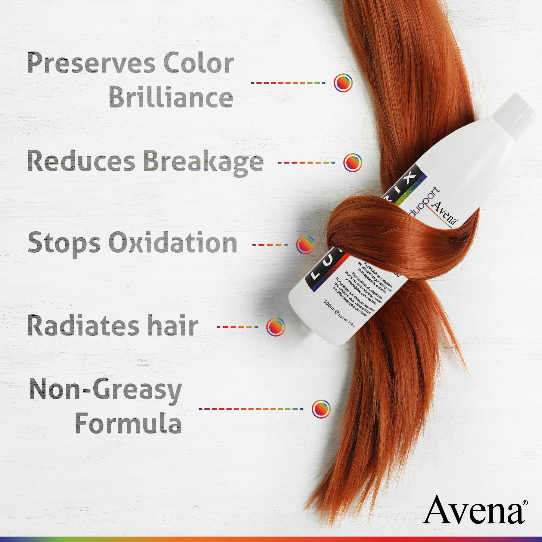 Avena Lumetrix After Color Shampoo Hair and Scalp Treatment- Paraben-Free|PH 3.8 For Vibrant Longer Lasting Color Brilliance Replenish and Rebalance Reduce Breakage | volumizing hair 500ml / 16.9oz