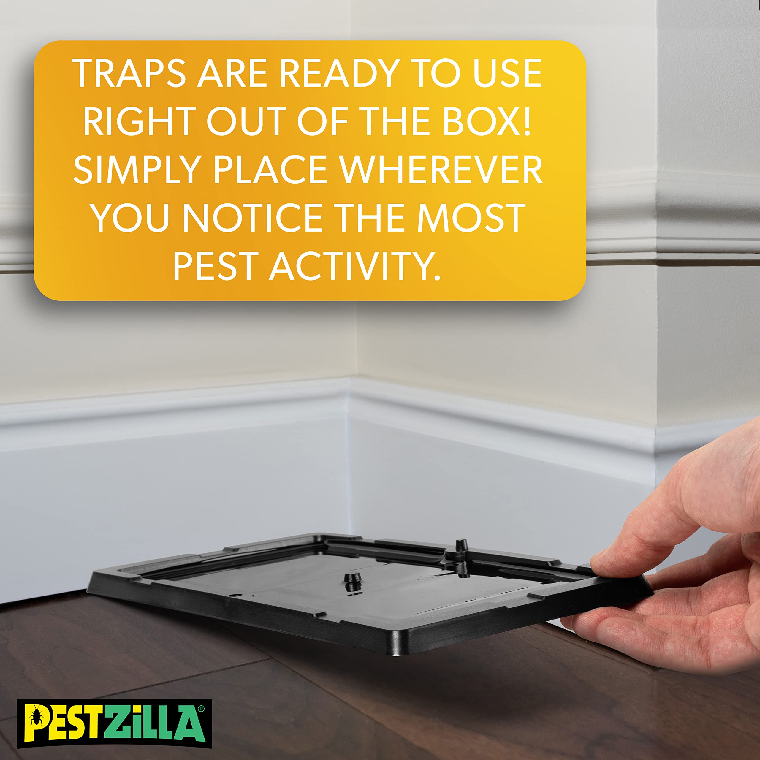 Pestzilla Baited Mouse Trap � Professional Strength Glue Rat Trap � 16 Glue Trays - Perfect for Household Pests & Mouse Traps Indoor and Around a Home  - Like New