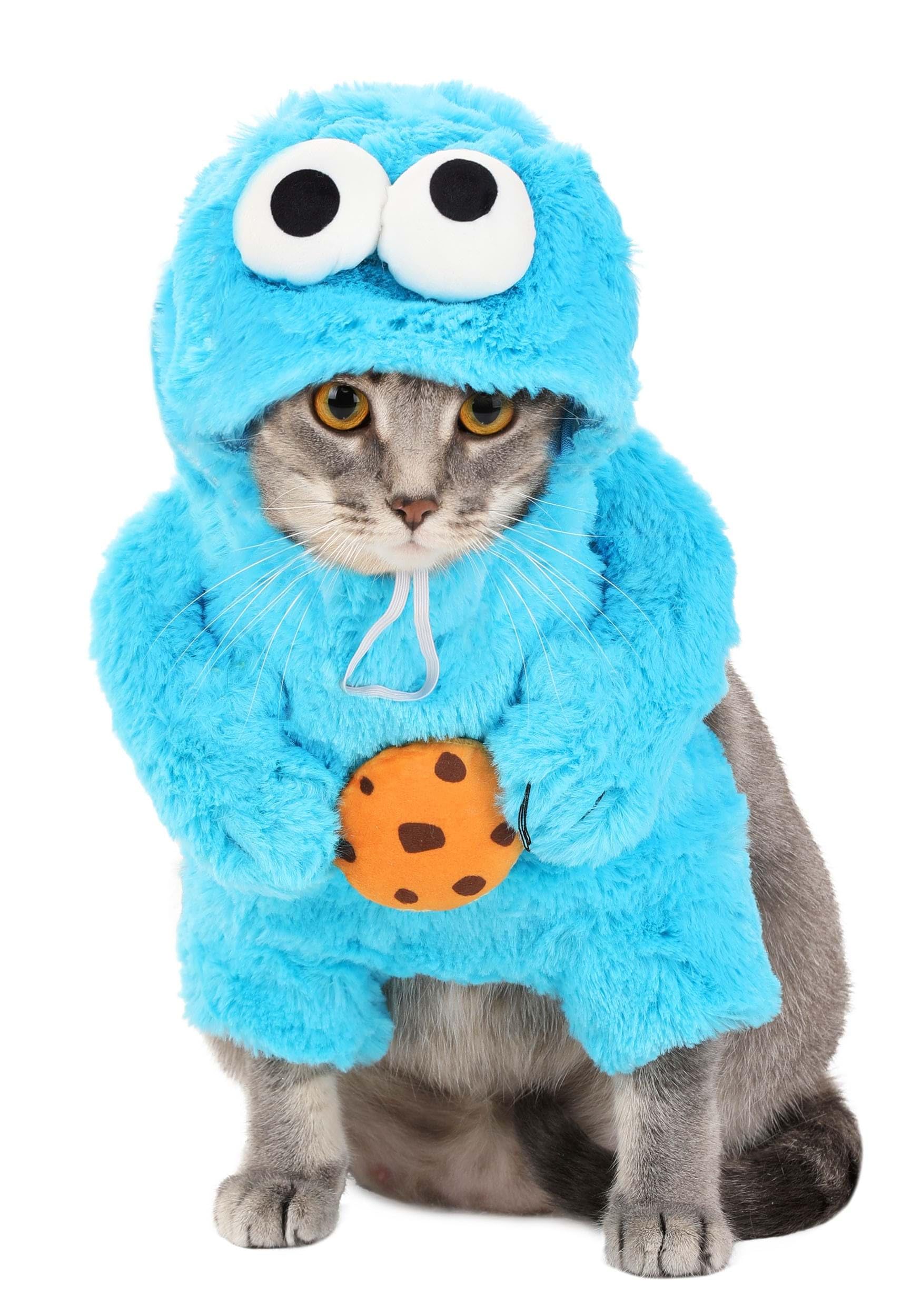 Pet Krewe Unleash The Parade X-Large Cookie Monster Dog Costume Sesame Street Pet Costumes - Perfect for Halloween, Christmas Holiday, Parties, Photoshoots, Gifts for Dog Lovers  - Very Good