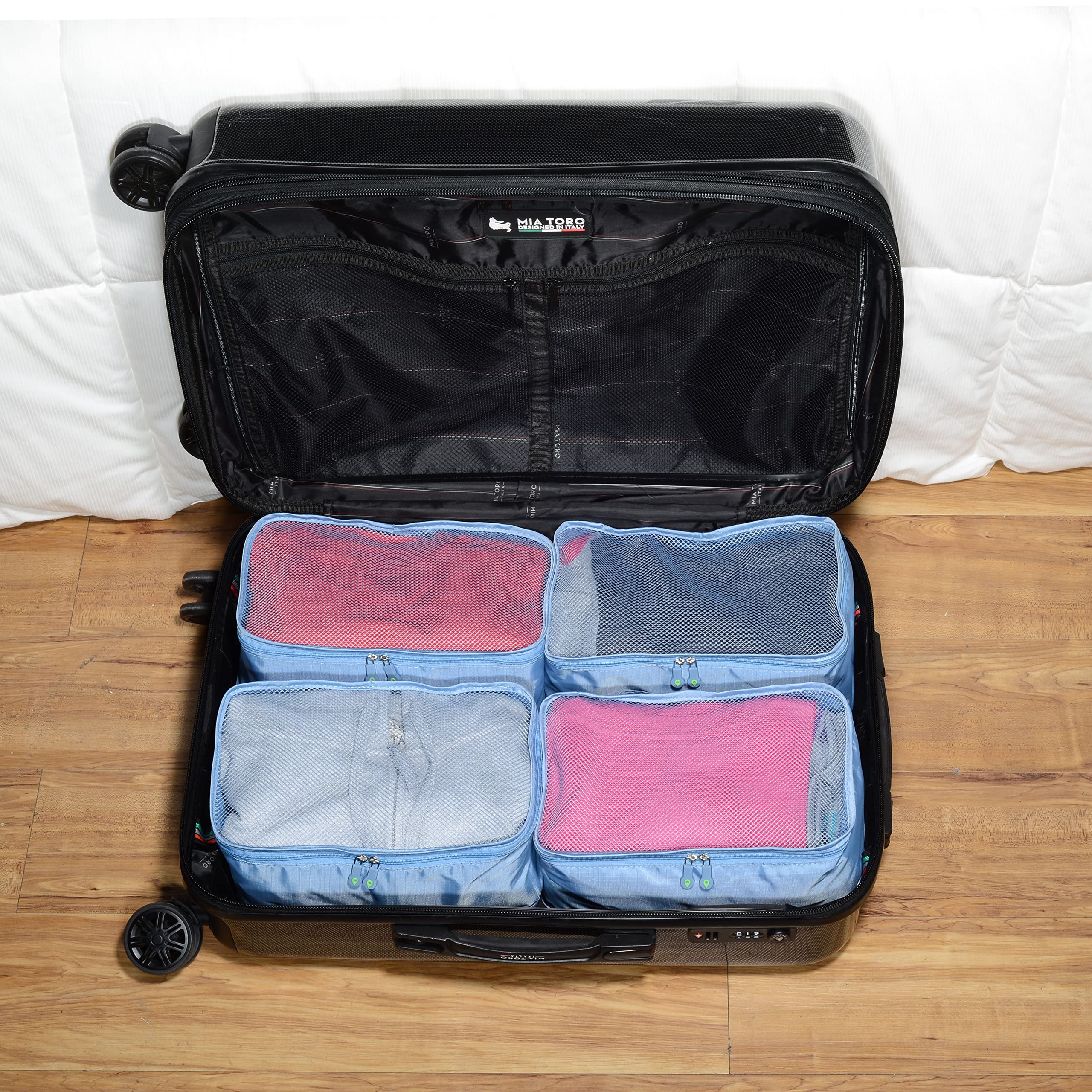 Rolling Nomad Assorted Blue and Gray Packing Cubes  - Very Good