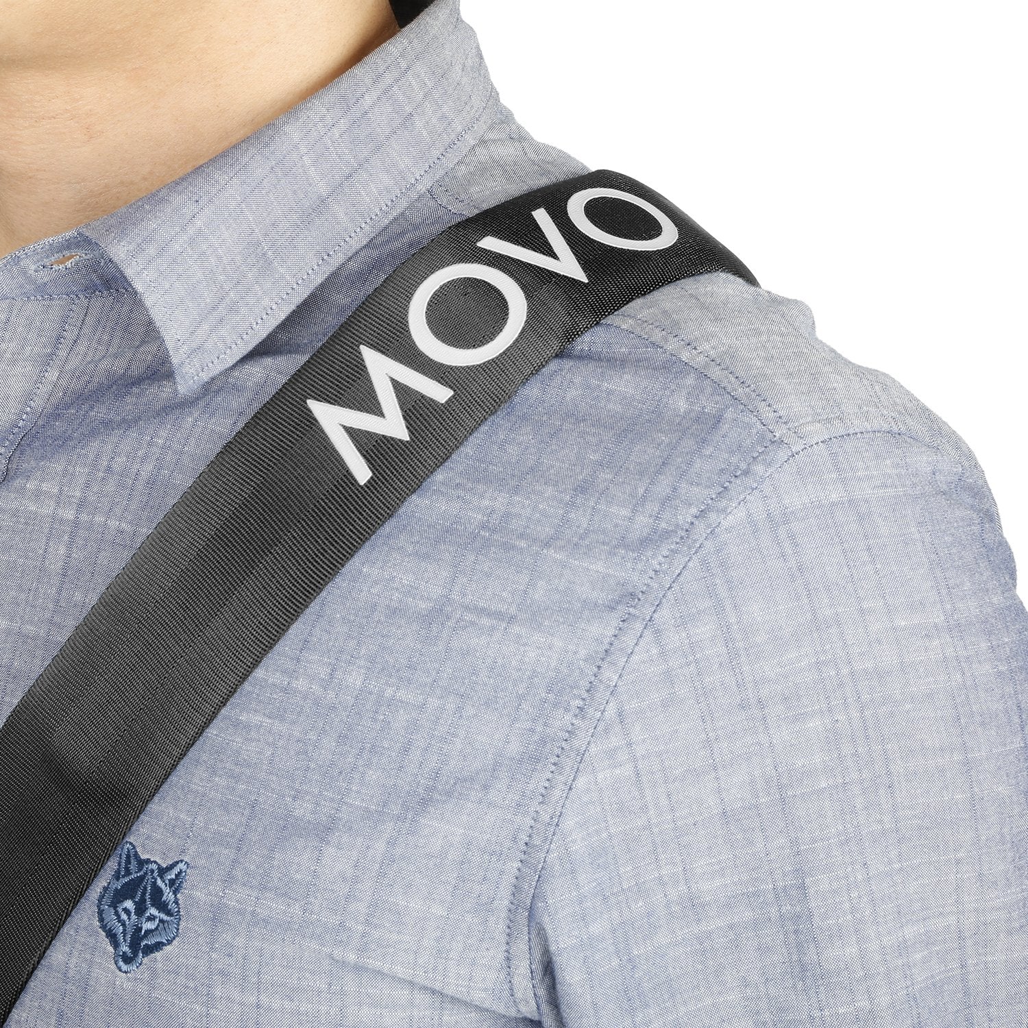 Movo Ultrasoft Nylon-Webbed Shoulder/Sling Camera Strap with Anti-Fatigue Gel Neck Pad for Cameras and Binoculars (Black)  - Acceptable