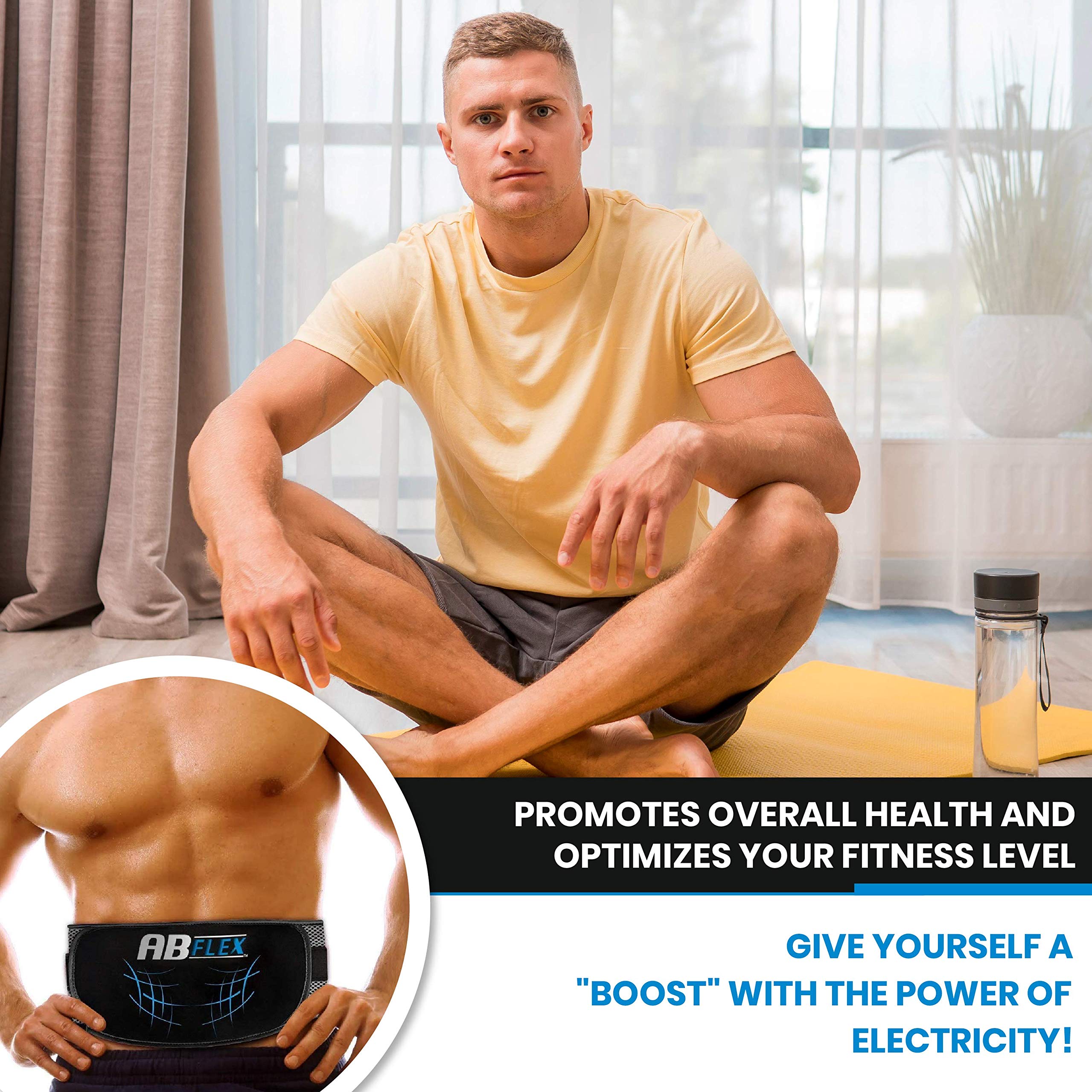 ABFLEX Ab Toning Belt for Developed Stomach Muscles - Ab Stimulator - Remote for Quick and Easy Adjustments - 99 Intensity Levels and 10 Workouts for Fast Results  - Like New