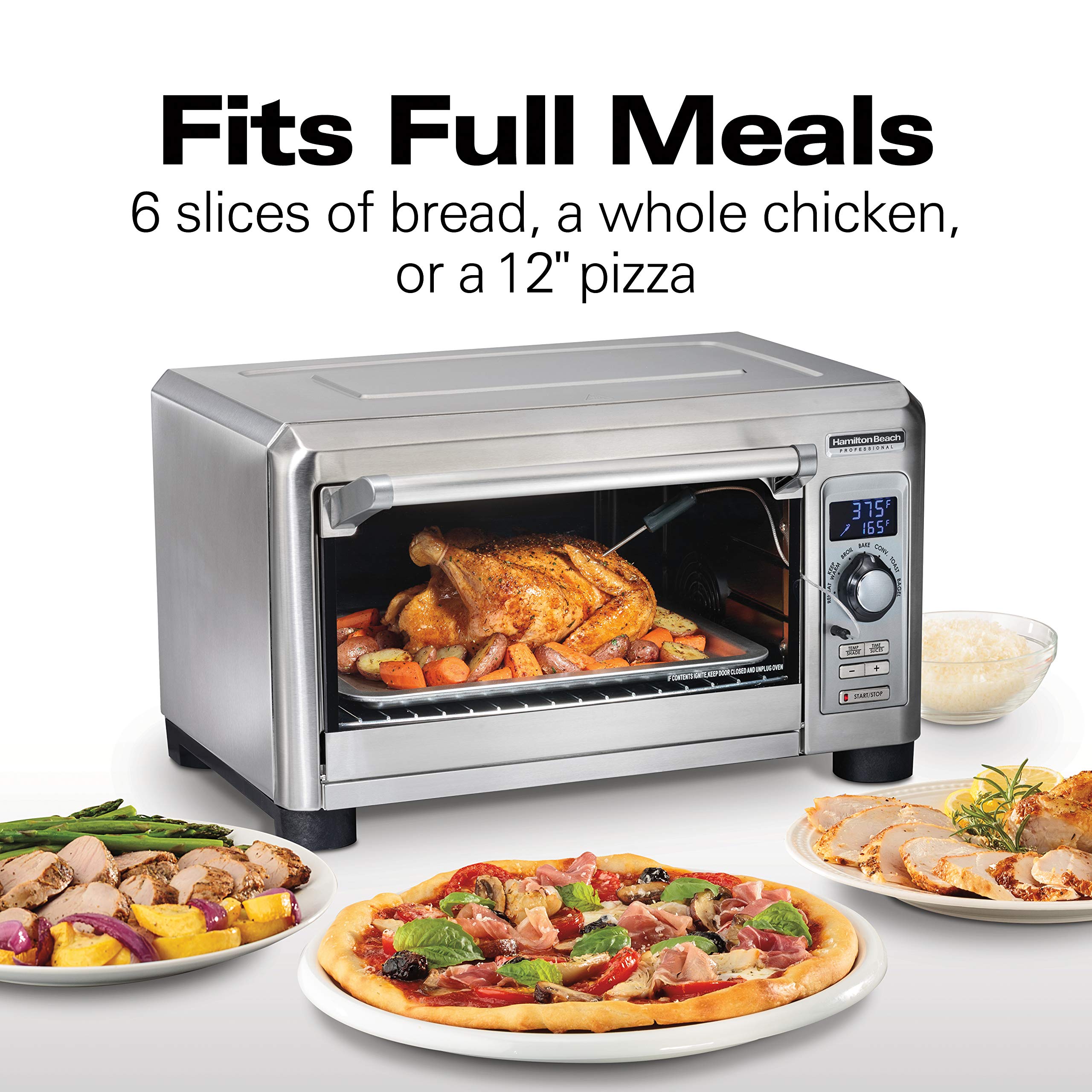 HAMILTON BEACH PROFESSIONAL Digital Air Fryer Countertop Toaster Oven  - Like New