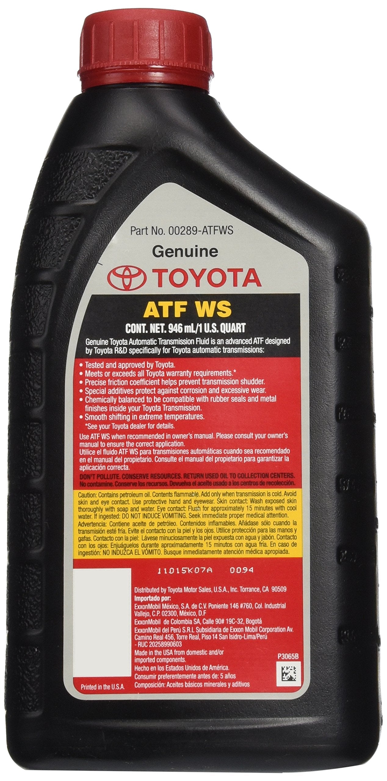 Toyota 00289-ATFWS Lexus & Automatic Transmission Fluid WS ATF World Standard, Pack of 4