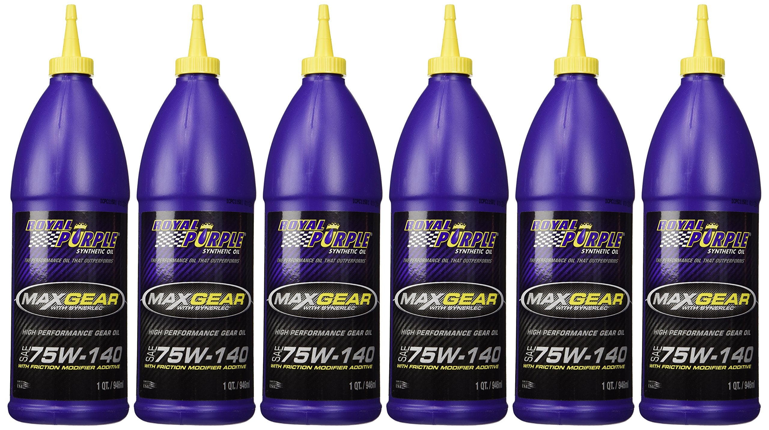 Royal Purple 01301 Max-Gear Synthetic Gear Lube Oil 75W140 Pack of 6 Quarts