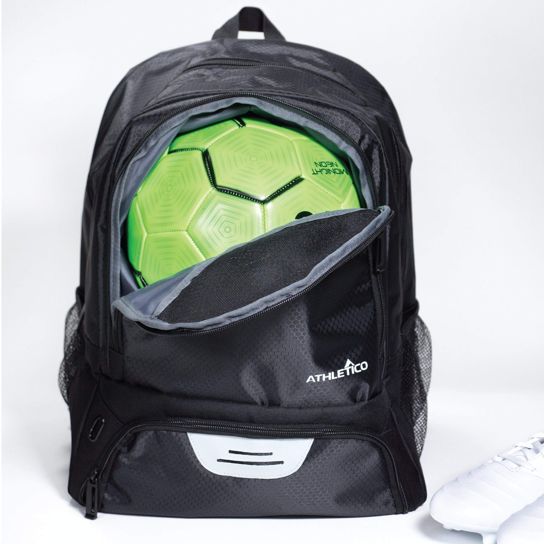 Athletico Youth Soccer Bag - Soccer Backpack & Bags for Basketball, Volleyball & Football | Includes Separate Cleat and Ball Compartment  - Acceptable