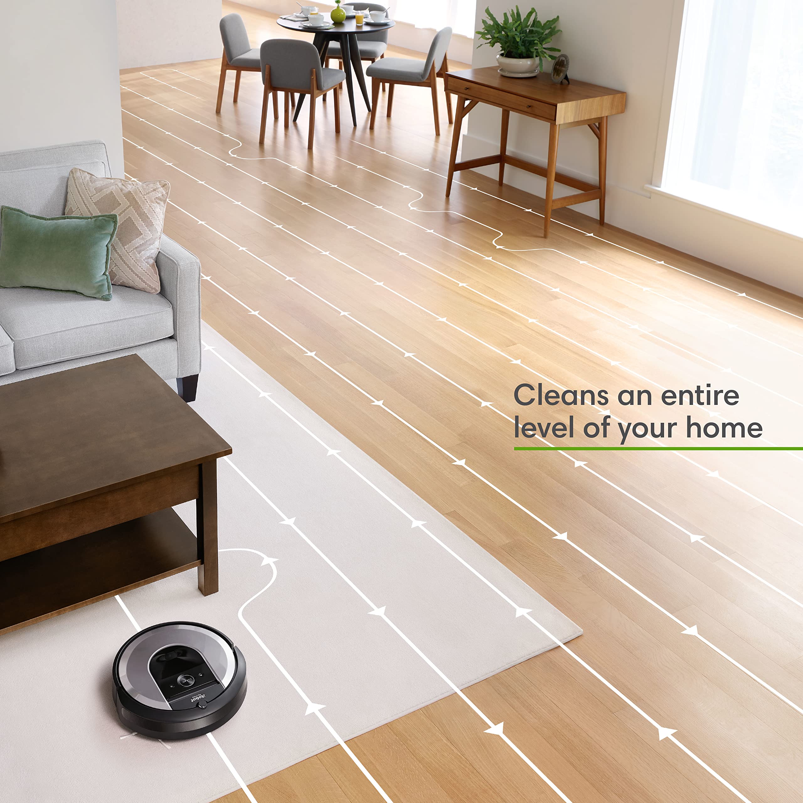 iRobot Roomba i6+ (6550) Robot Vacuum with Automatic Dirt Disposal-Empties Itself for up to 60 Days, Wi-Fi Connected, Works with Alexa, Carpets, Smart Mapping Upgrade - Clean & Schedule by Room