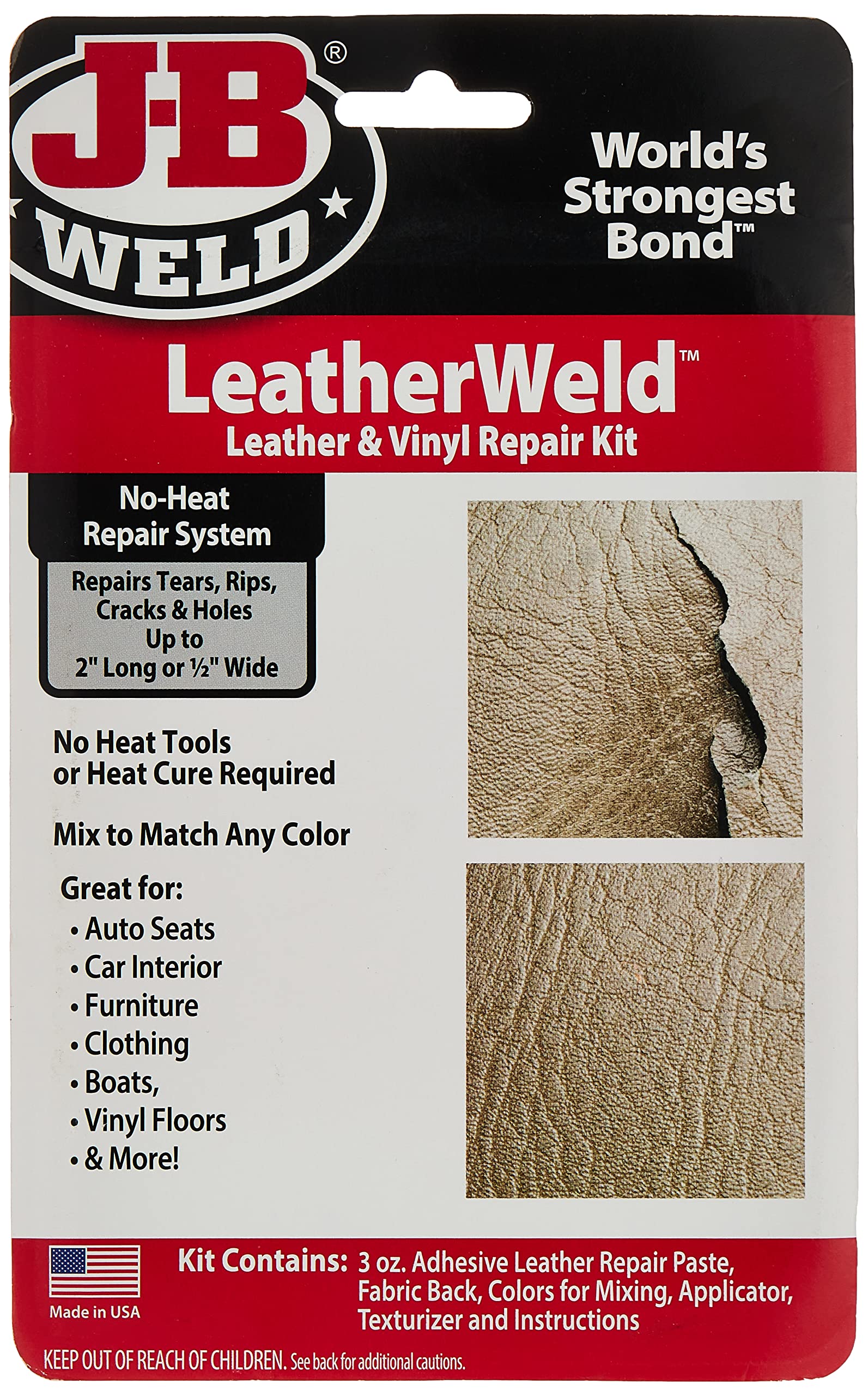 J-B Weld 2130 Vinyl and Leather Repair Kit, 2 fl. oz  - Like New