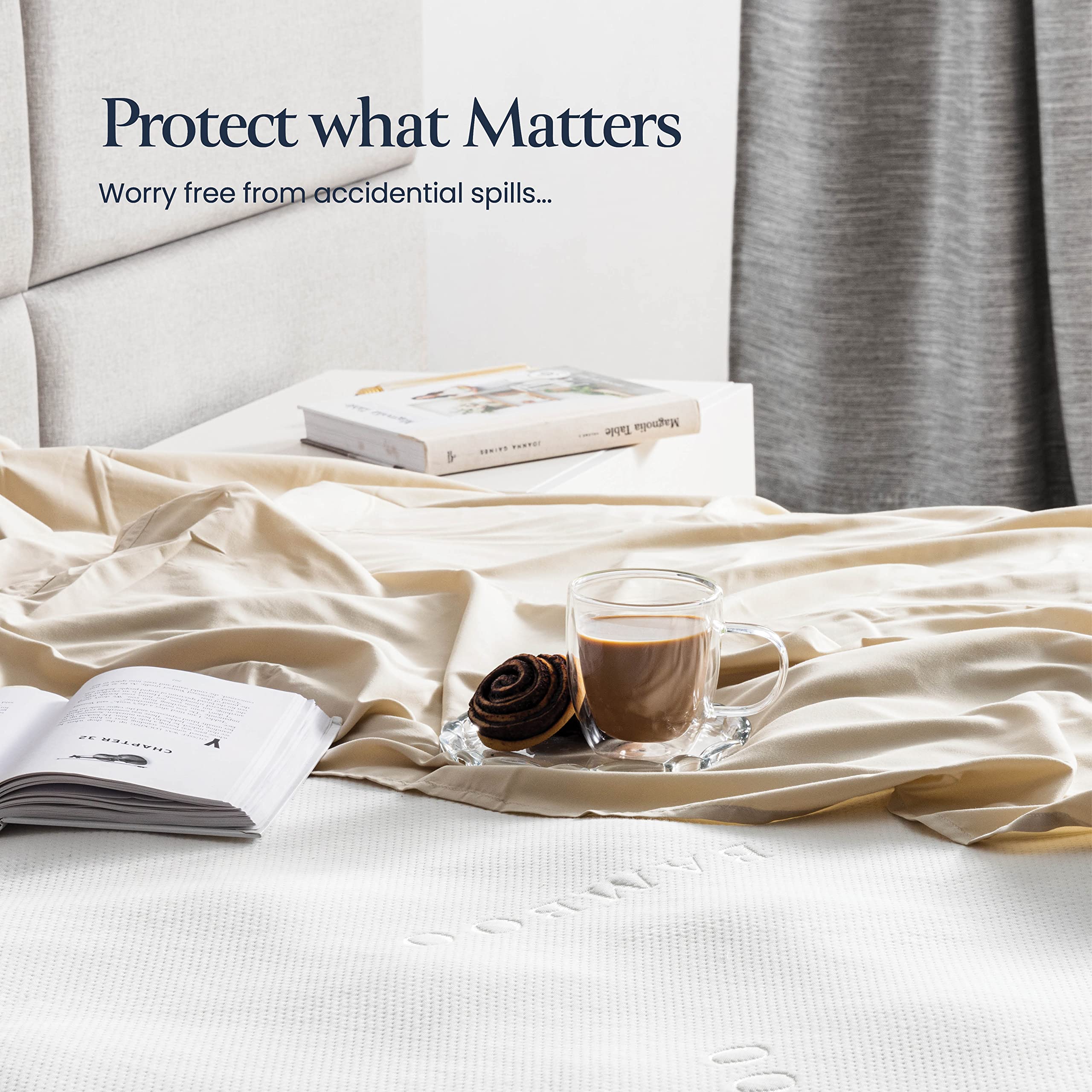 BELADOR Waterproof Mattress Protector Twin XL - 3D Air Fabric Bamboo Mattress Protector Breathable Mattress Cover, Noisless Crinkle Free, Vinyl Free, Hypoelergenic Bed Cover SnugFit 16" Deep Pockets  - Very Good