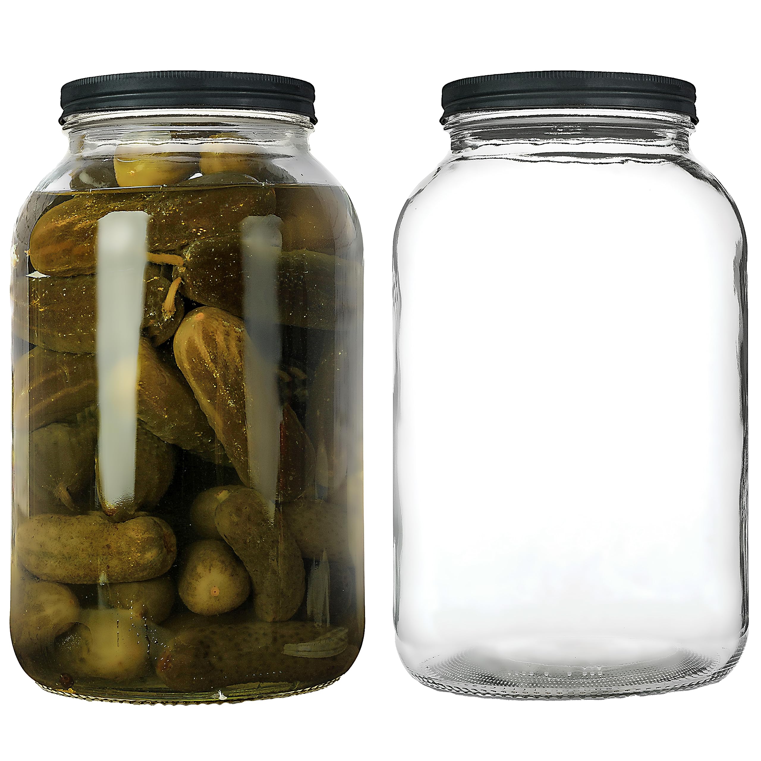 kitchentoolz 1 Gallon Glass Jar with Lid - Large Mason Jar Wide Mouth- Pickling, Storing, Brewing and Fermenting  - Like New