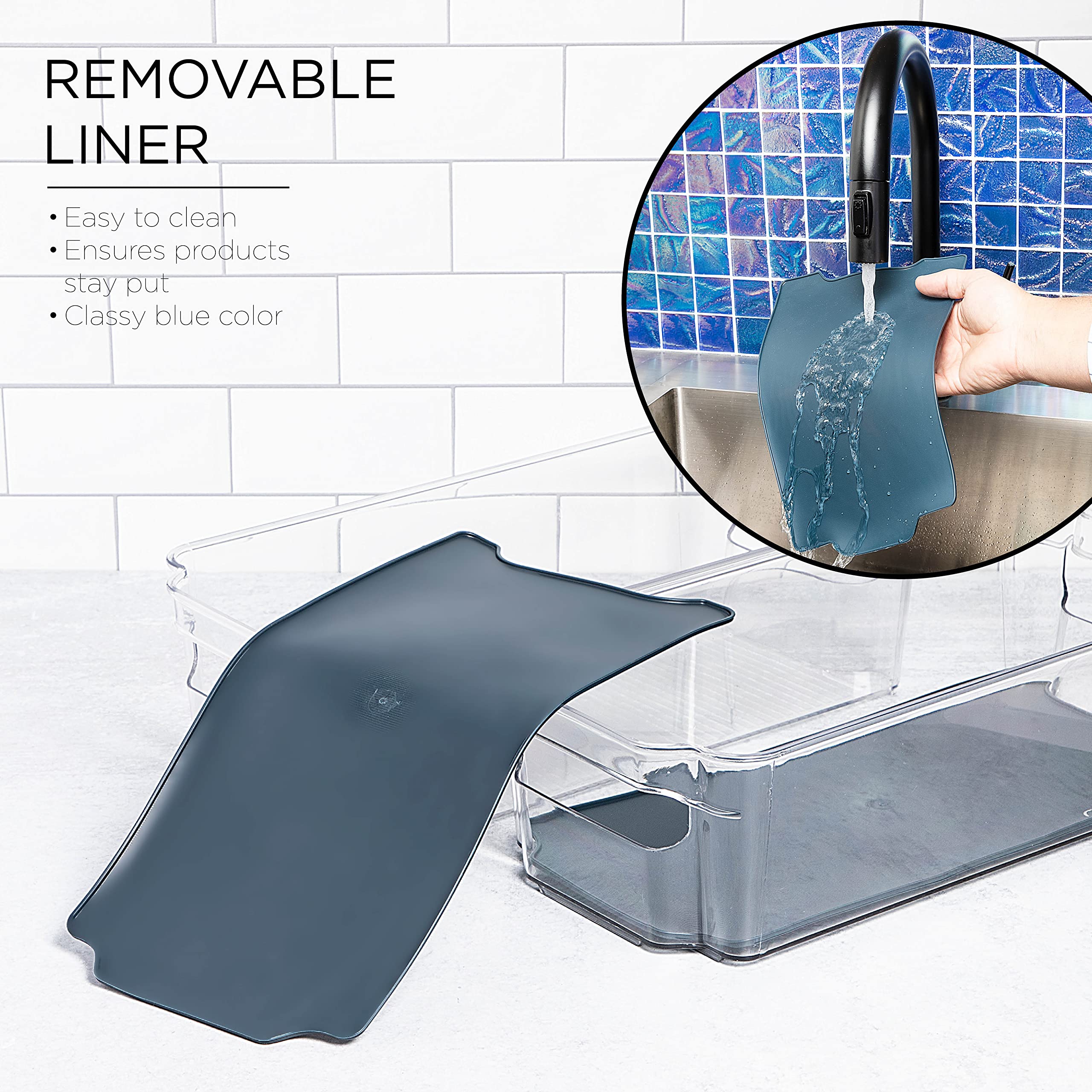 SIMPLEMADE Clear Refrigerator Organizer Bins - Clear Bins for Fridge, Containers for Fridge and Freezer, Multipurpose Storage for Kitchen, Office, Bathroom  - Like New