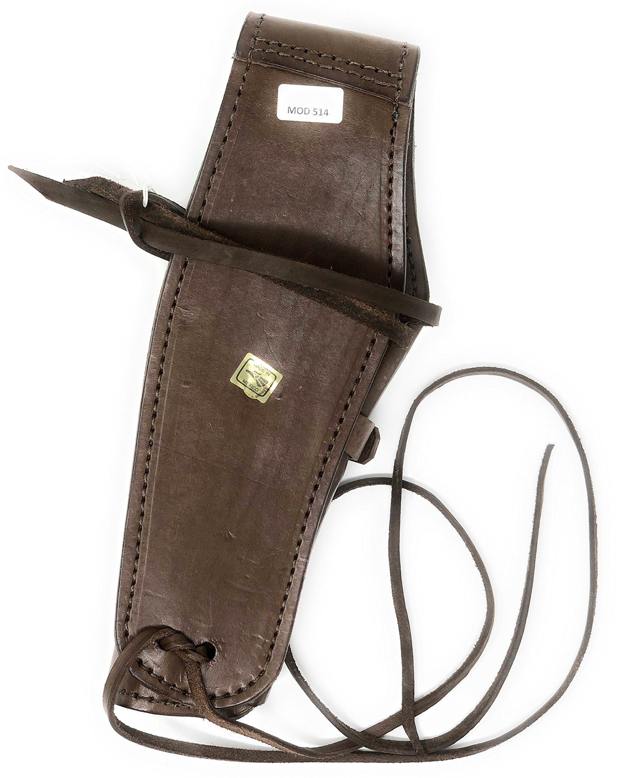 Western Express: 8 Inch Tooled Leather Holster - .38 Caliber Chocolate  - Like New