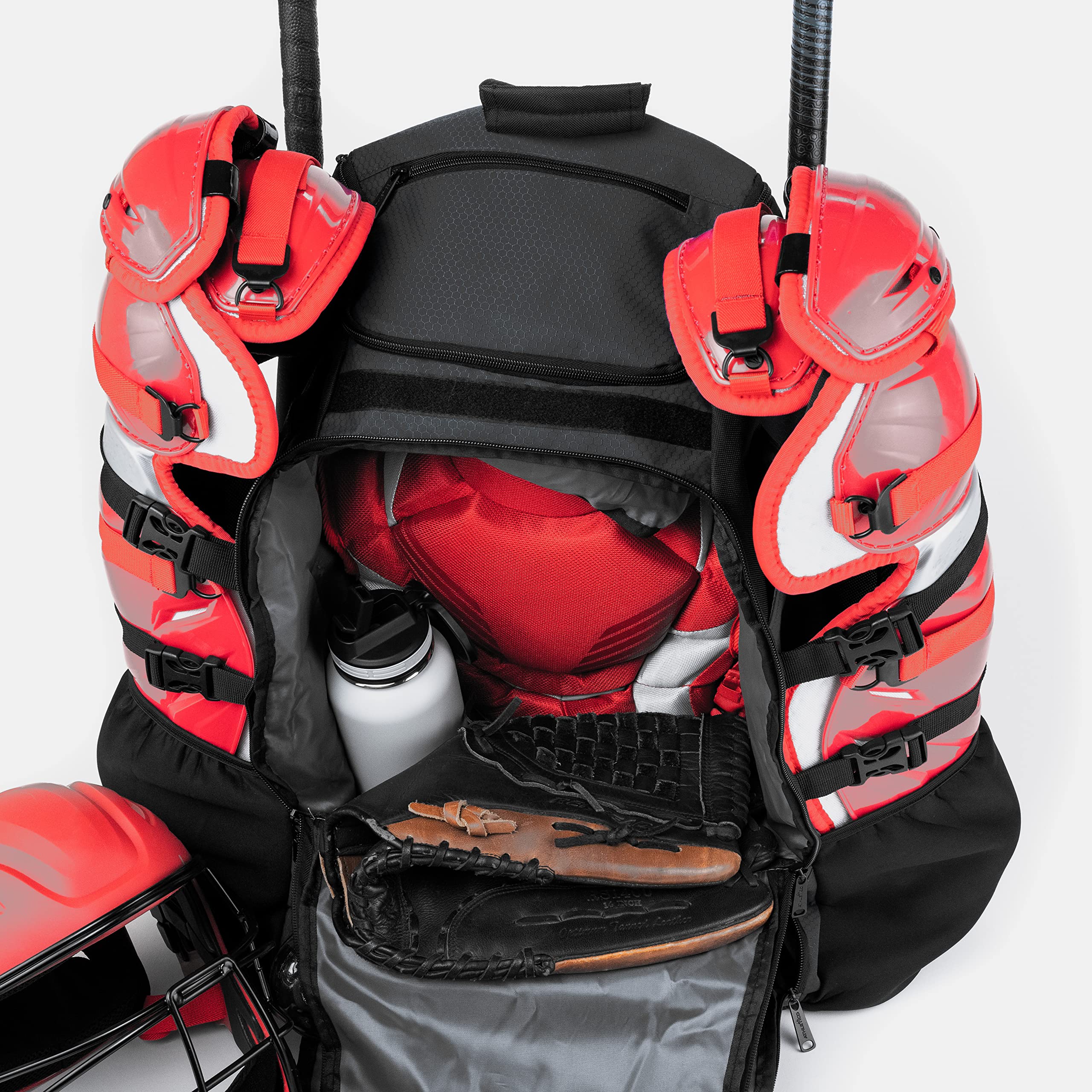 Athletico Dominator Baseball Bag - Softball Bat Bag with Shoes Compartment for Youth, Boys and Adult, Lightweight Baseball Bag with Fence Hook Hold TBall Bat, Batting Mitten, Helmet, Caps, Teeball Gear  - Good