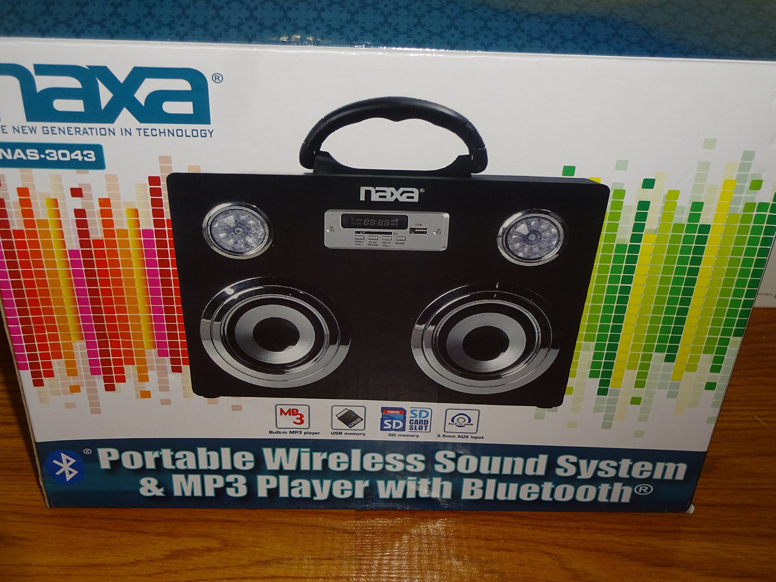 NAXA Electronics Portable Wireless Sound System and MP3 Player with Bluetooth  - Like New