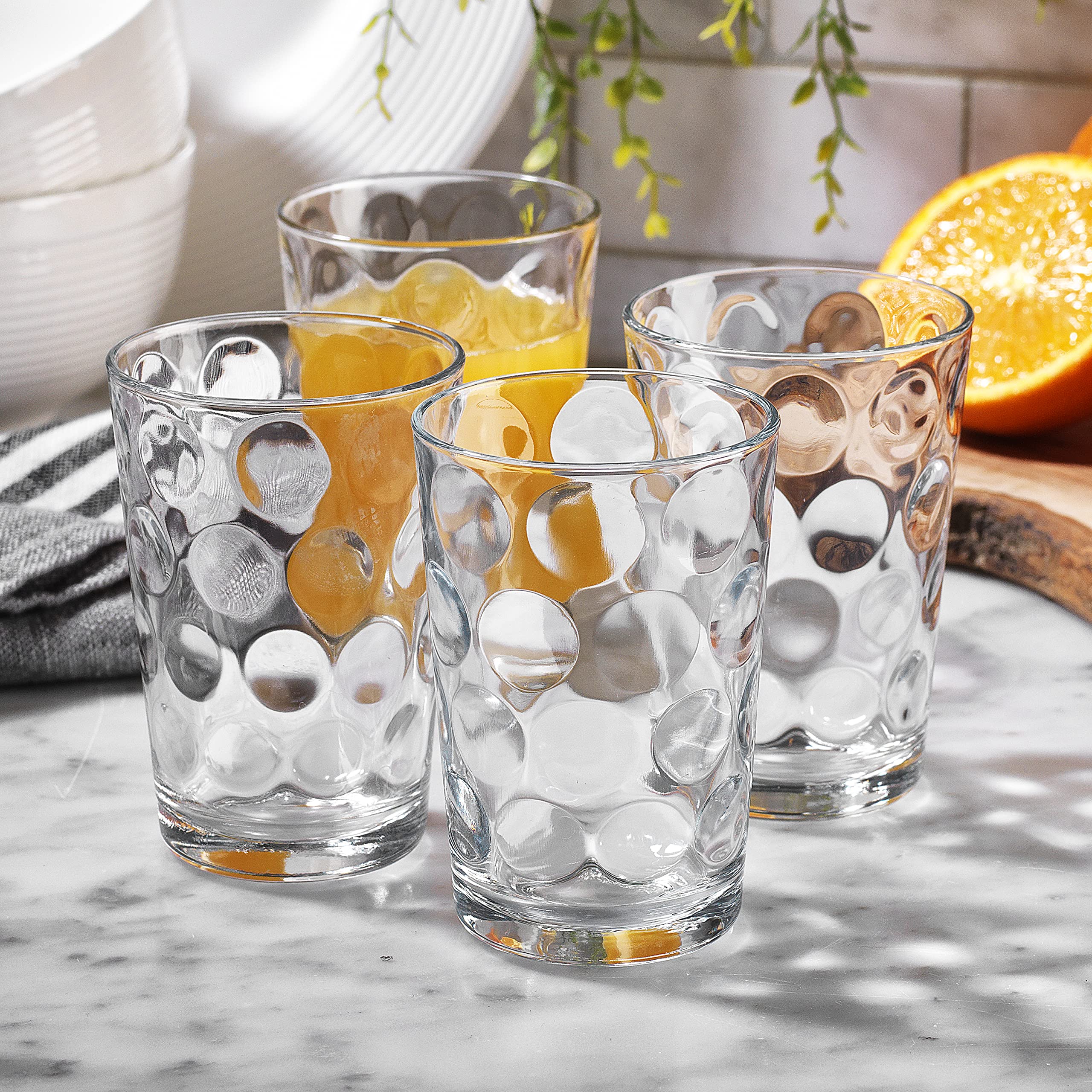 Home Essentials Juice Glasses Water Tumbler Glasses Cups 7 oz Uses for Juice, Water, Cocktails, and more Beverages. Dishwasher safe…  - Acceptable