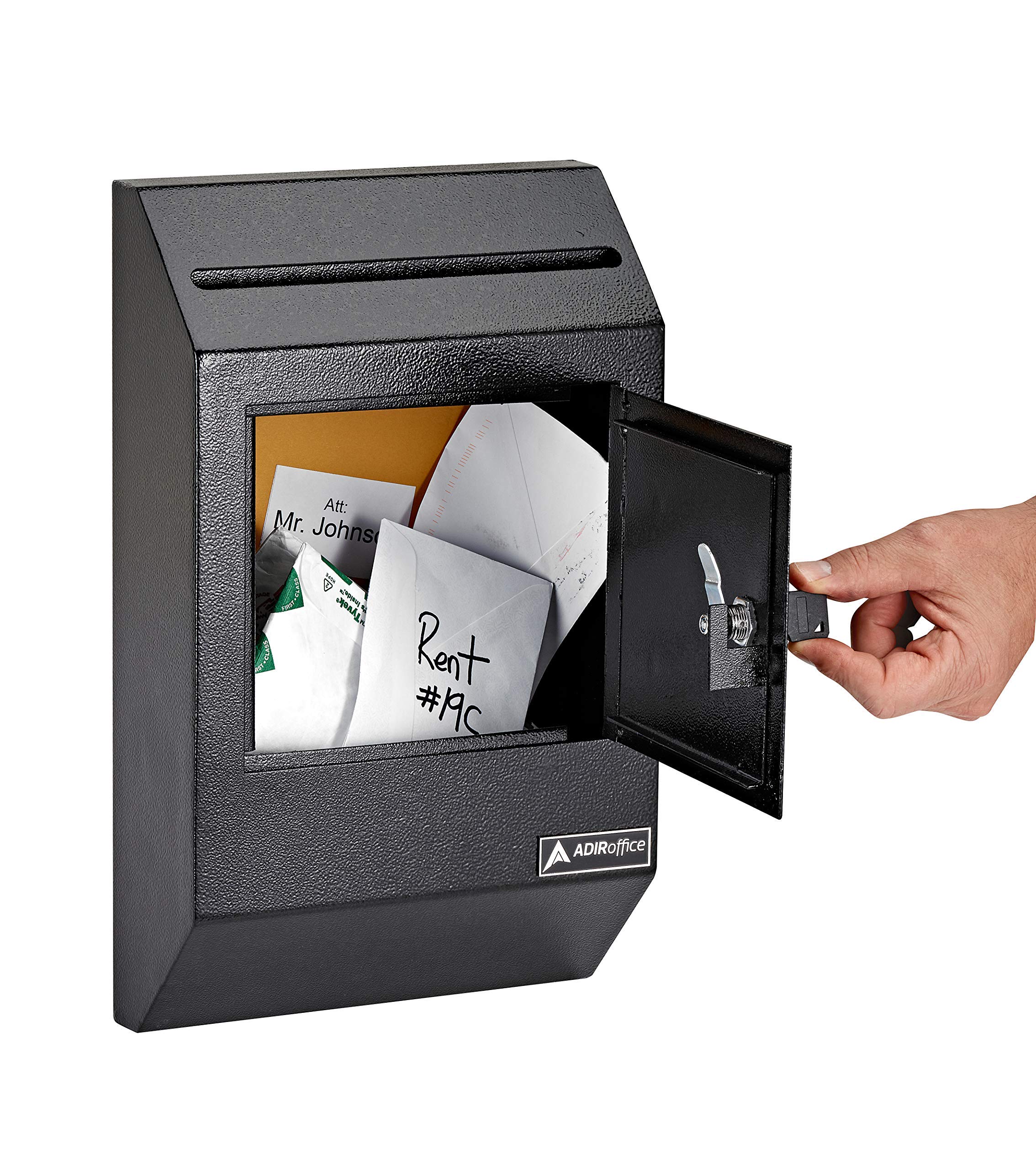 AdirOffice Drop Box - Heavy Duty Secured Storage with Lock - for Commercial Home Office or Business Use - Variation  - Very Good