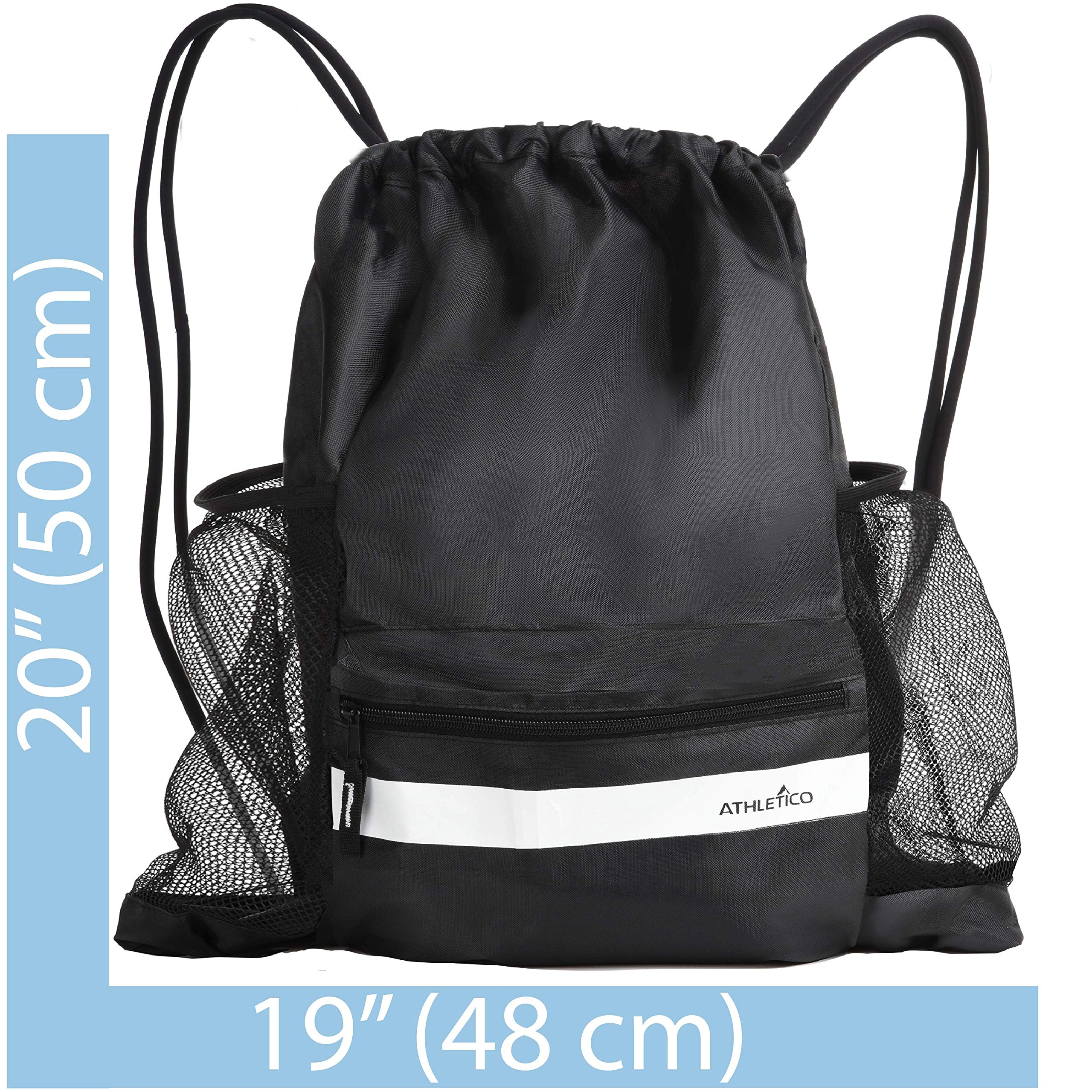 Athletico Drawstring Soccer Bag - Soccer Backpack For Boys or Girls Can Also Carry Basketball or Volleyball  - Good