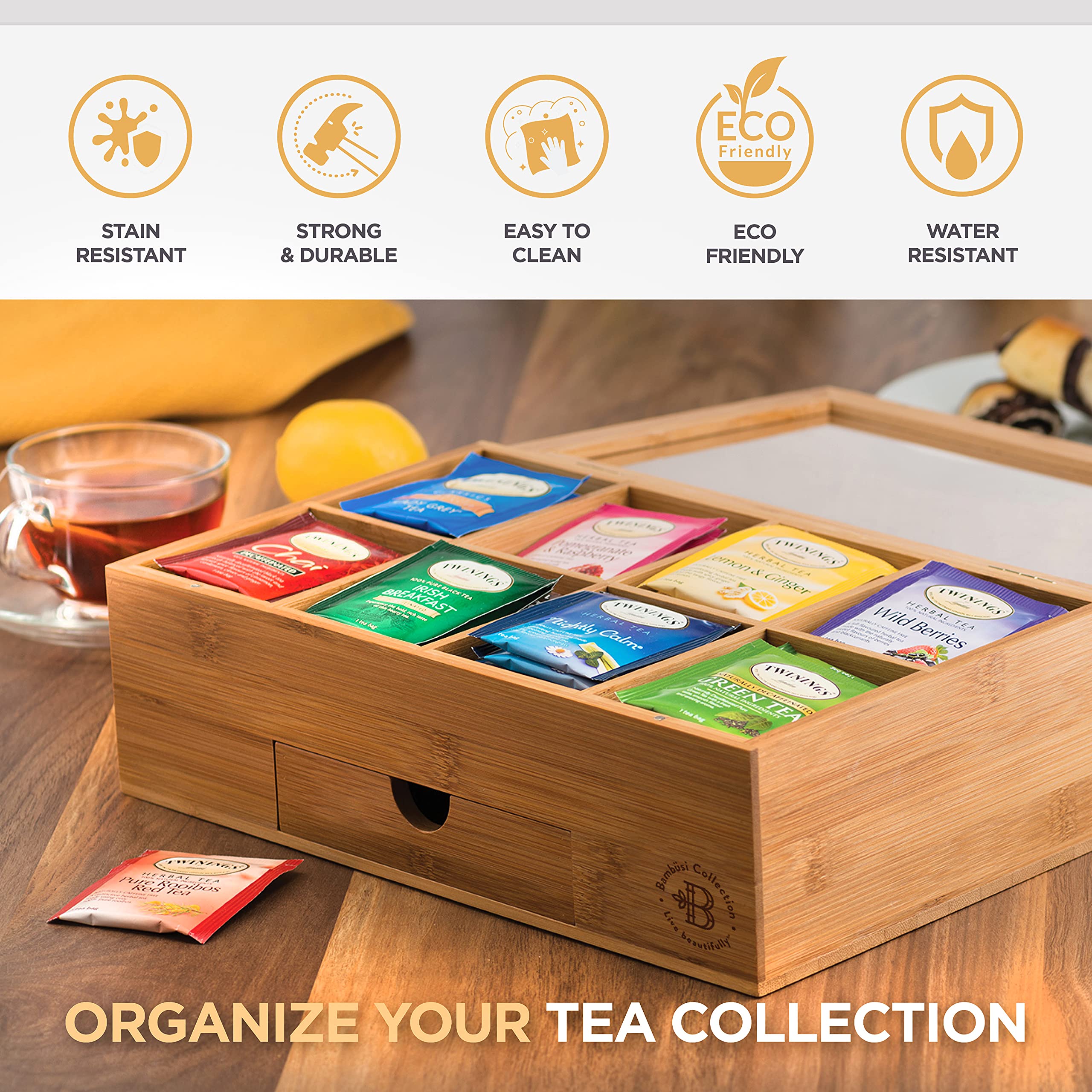 tea storage box  - Like New