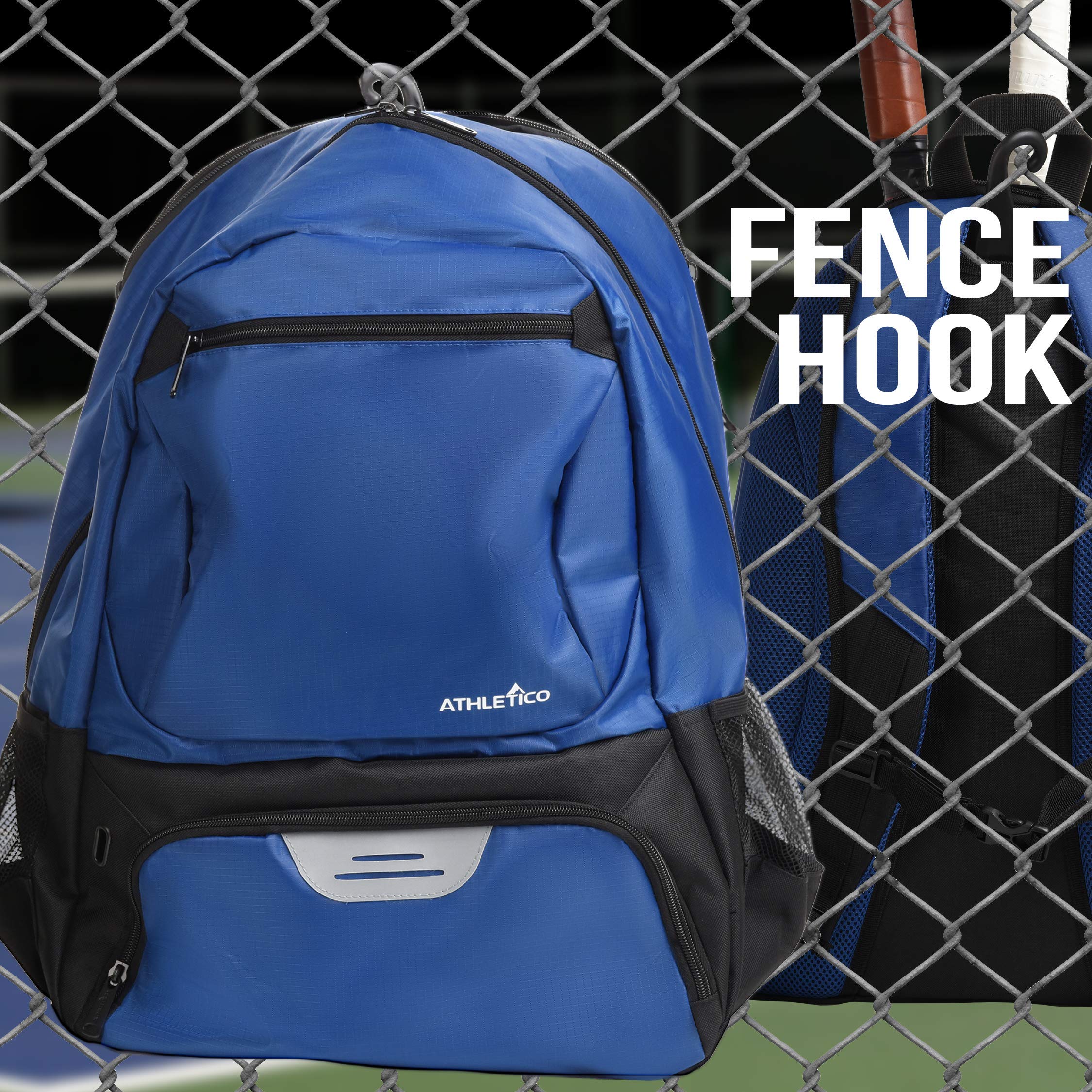 Athletico Premier Tennis Backpack - Tennis Bag Holds 2 Rackets in Padded Compartment | Separate Ventilated Shoe Compartment | Tennis Bags for Men or Women  - Collectible Very Good