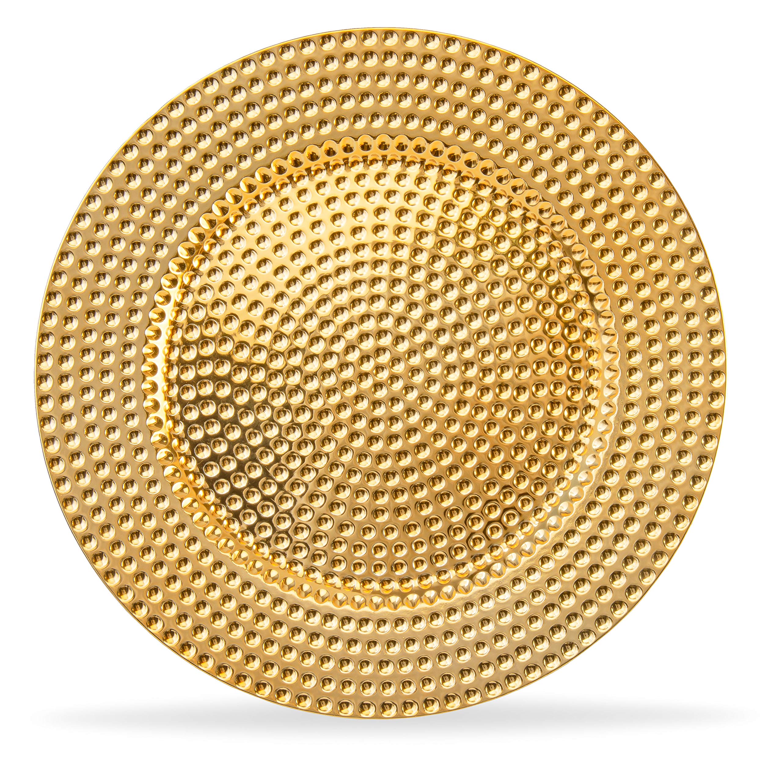 Home Collectives 13 Inch Round Elegant Serve ware Charger Plates with Matching Napkin Rings, Wedding, Dinner party, Event - Choose from our Variety of Styles and Quantities  - Like New