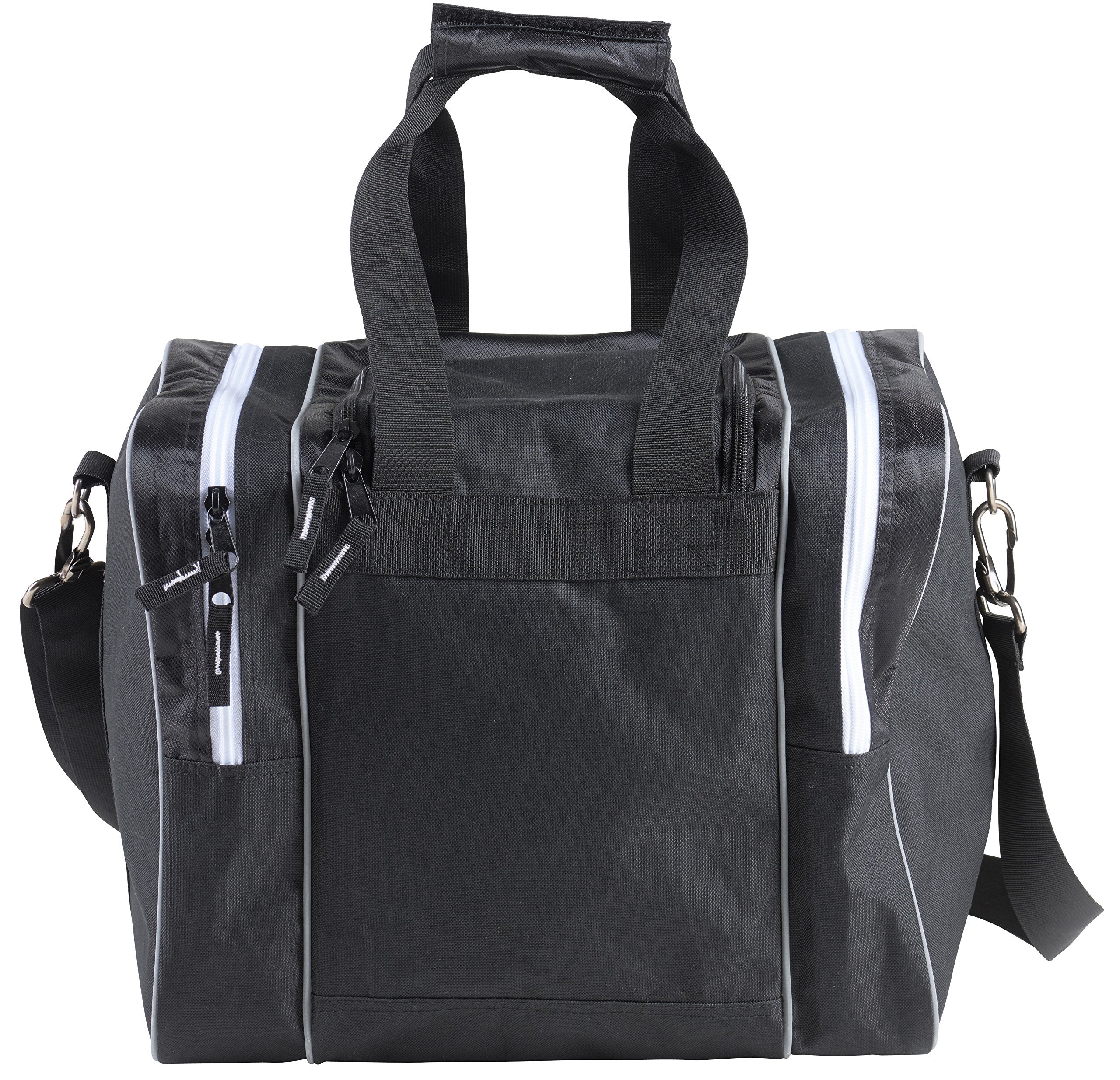 Athletico Bowling Bag for Single Ball - Single Ball Tote Bag With Padded Ball Holder - Fits a Single Pair of Bowling Shoes Up to Mens Size 14  - Good