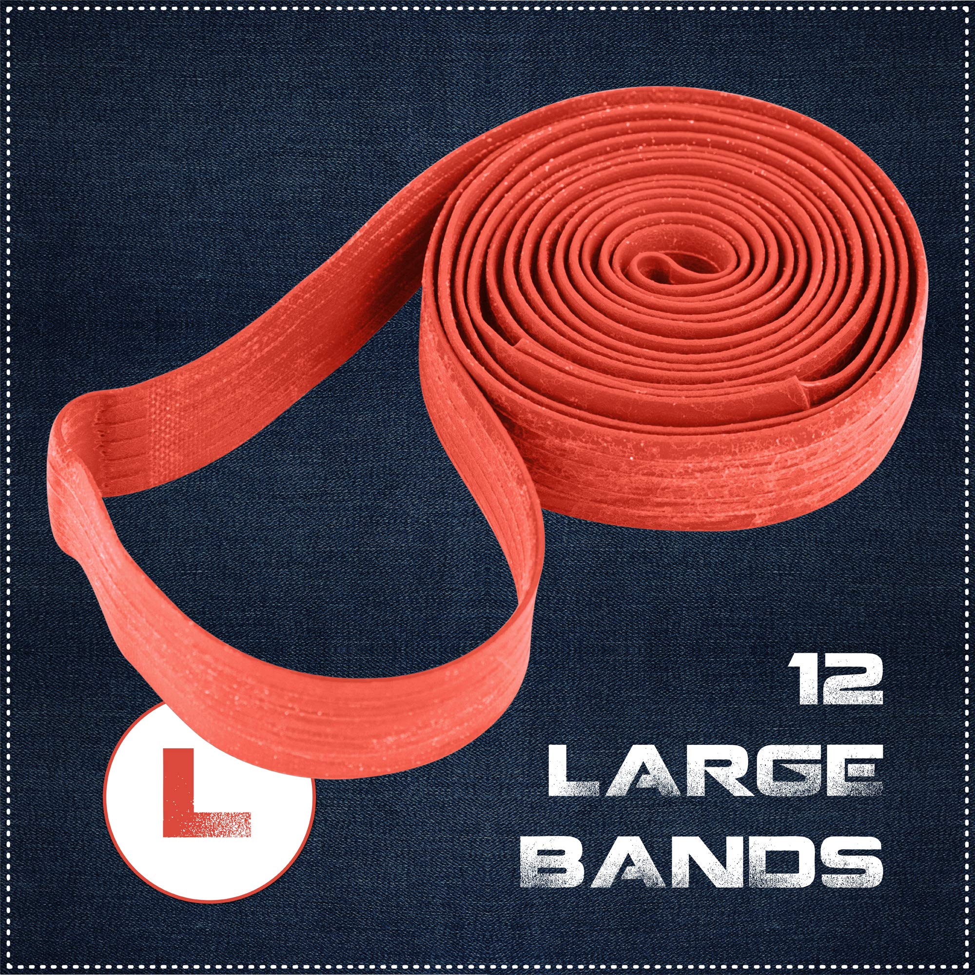 Extra Large Rubber Bands - Pack of 12-42" Length Extra Strength - Pallet Band or Moving Blanket Band - by Kitchentoolz  - Like New