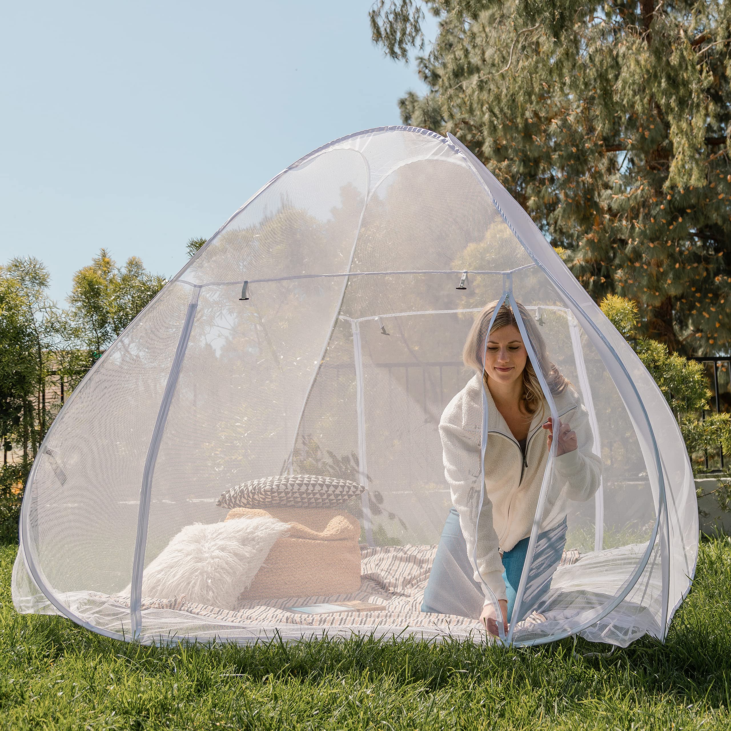 bug pop up tent Even Naturals Luxury Mosquito Net Pop Up Tent, Large
