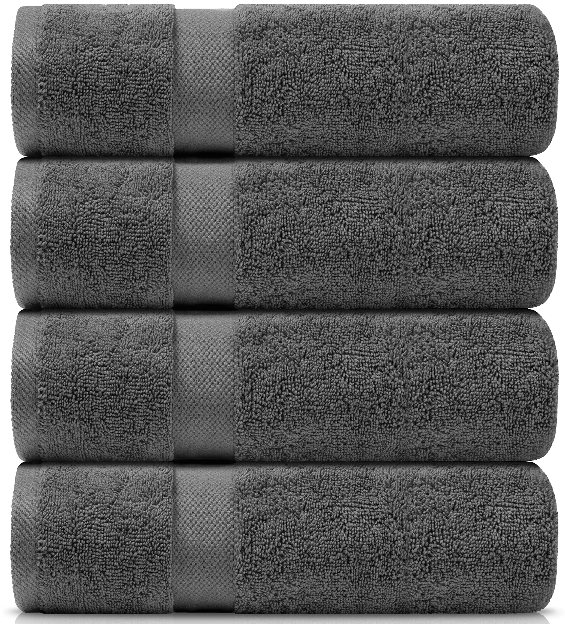 White Classic Wealuxe Bath Towels 24x54, Set of 4 Absorbent Towels for Bathroom  - Like New