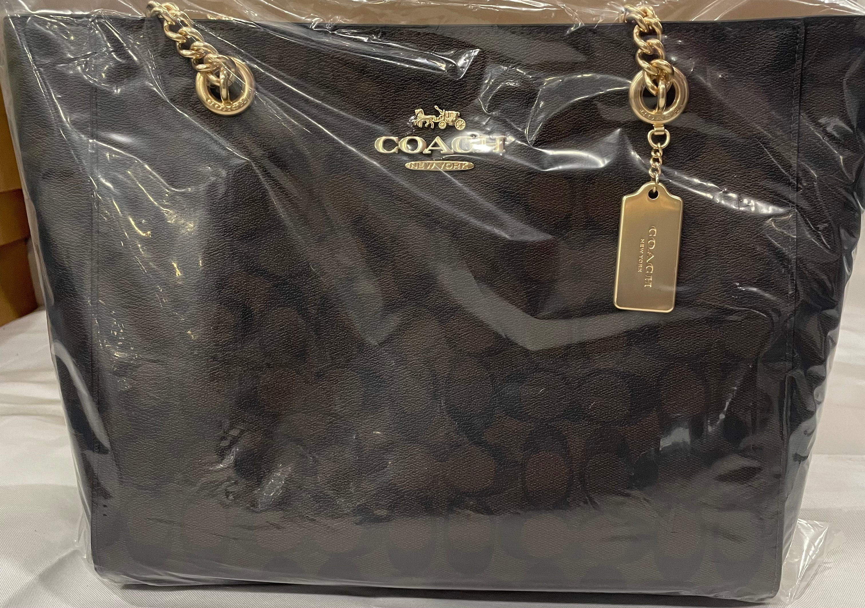 Coach Cammie Chain Tore Brown Bag(New)