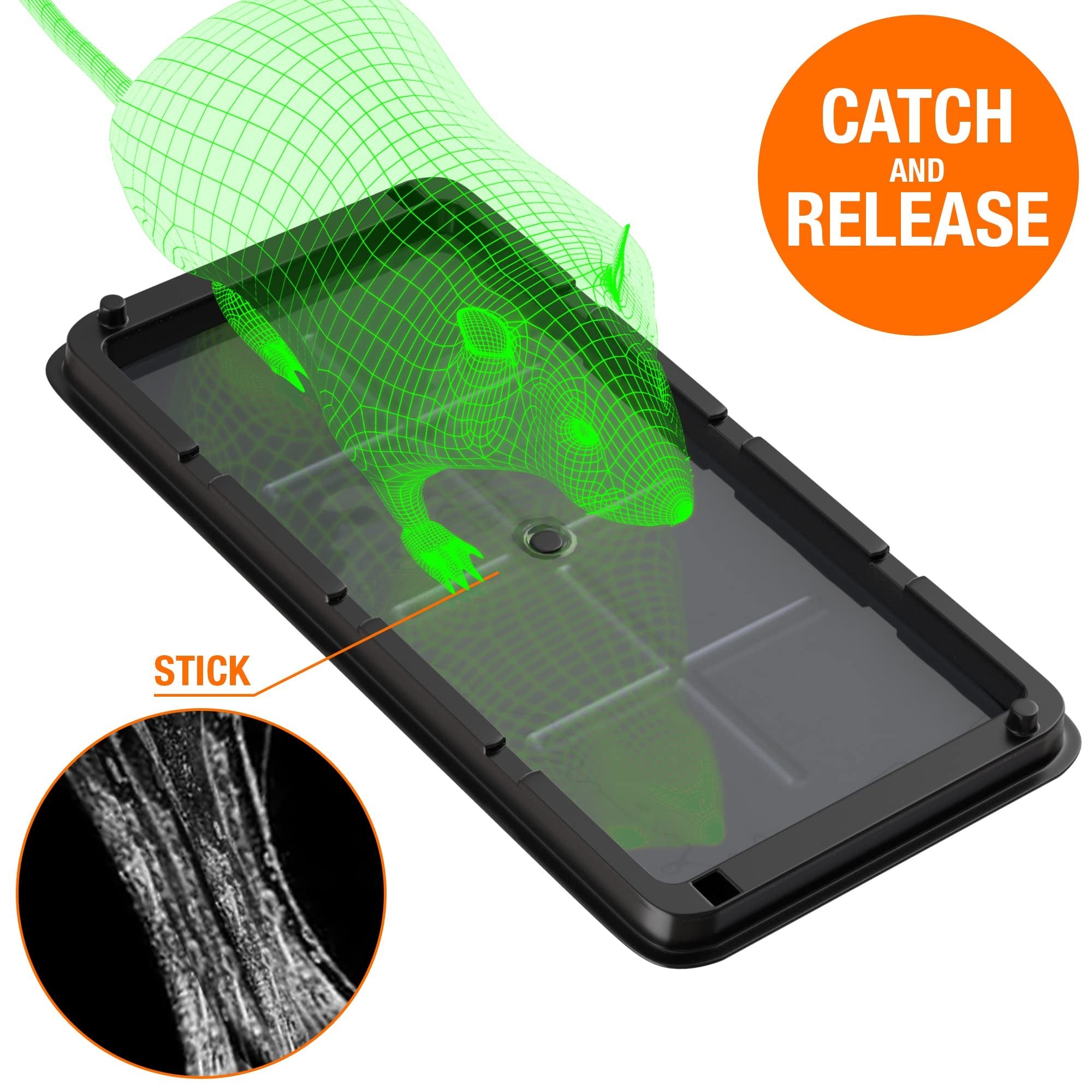 BLACK+DECKER Mouse Traps Indoor for Home Rat Trap Heavy Duty-Sticky Snake Trap-12 Pre-Baited Glue Traps for Rodents, Insects, Spiders