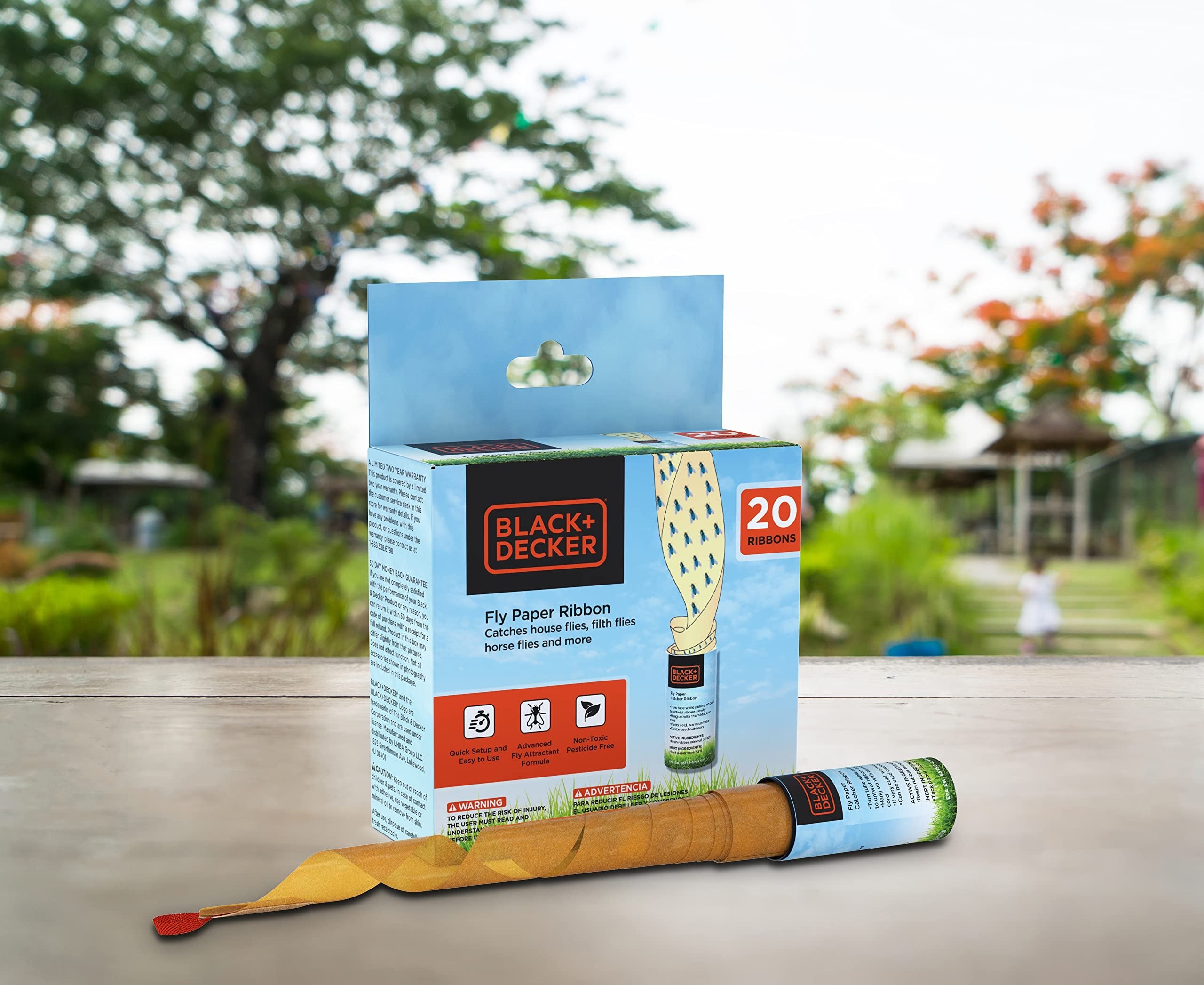 BLACK+DECKER Fruit Fly Trap- Fly Trap-Gnat Trap- Gnat Killer Indoor-Fly Strips, Indoor and Outdoor, 20 Pack