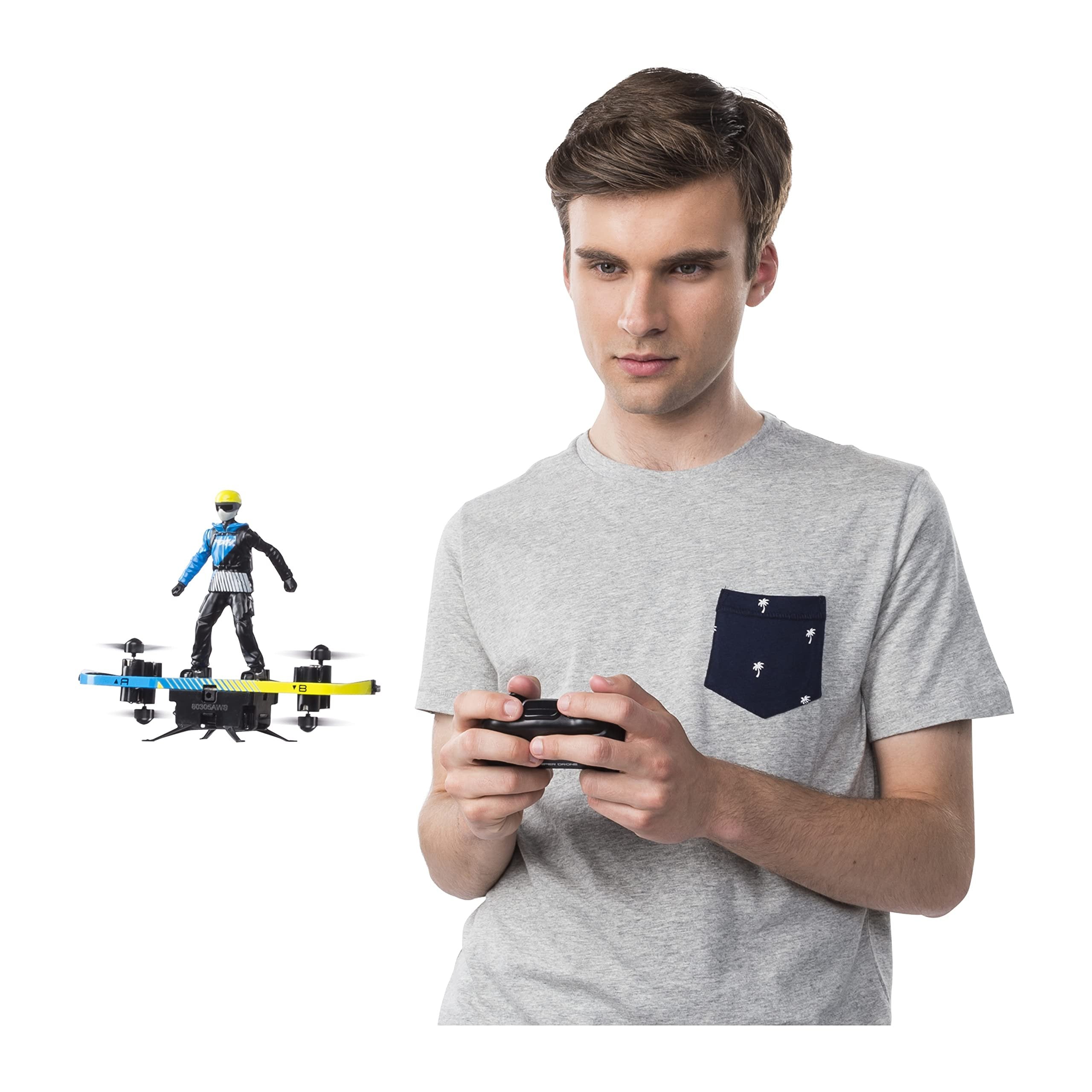 Air Hogs 2-in-1 Extreme Air Board, Transforms from RC Stunt Board to Paraglider, for Ages 8 and Up