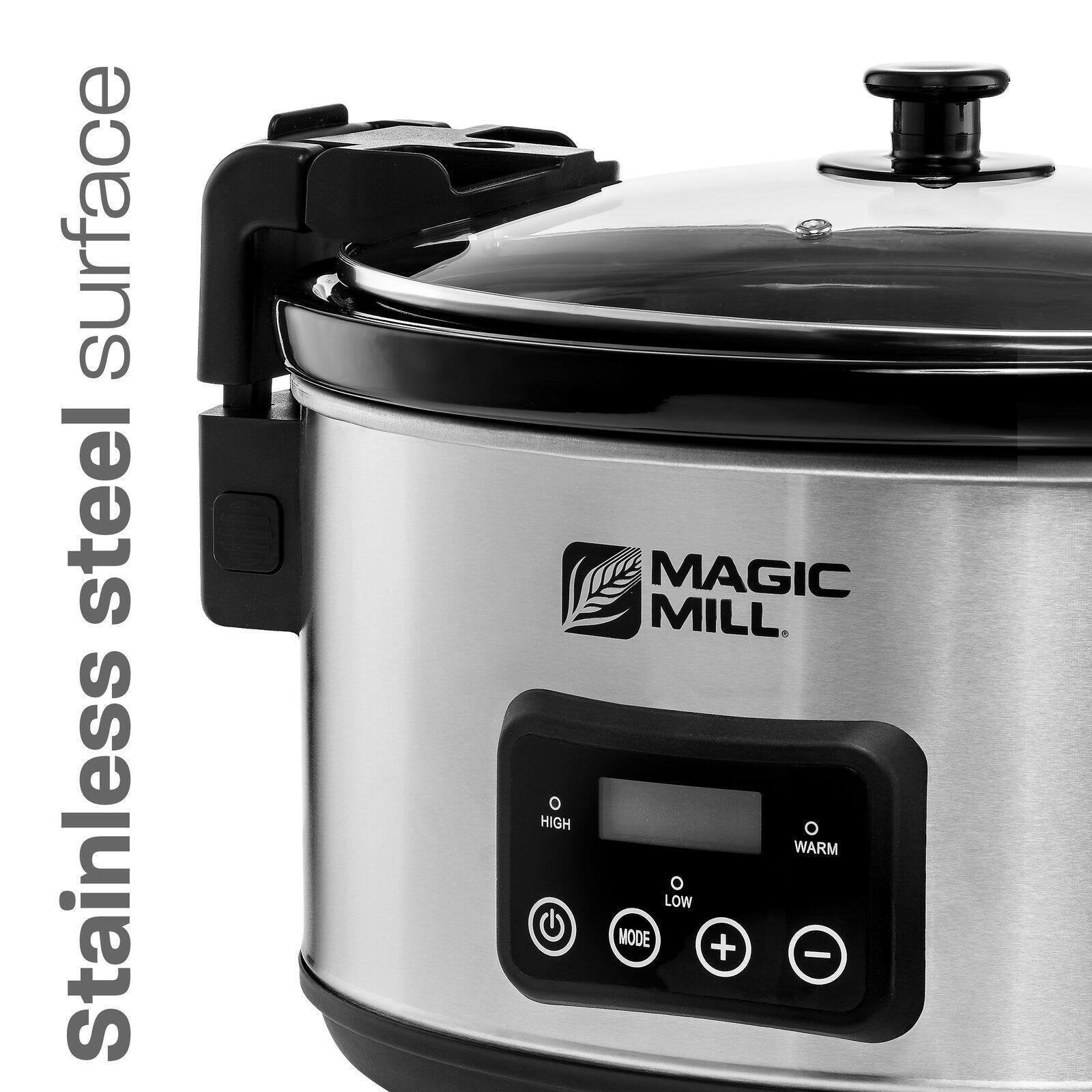 Magic Mill 8.5 Quart Extra Large Programmable Slow Cooker with Digital...