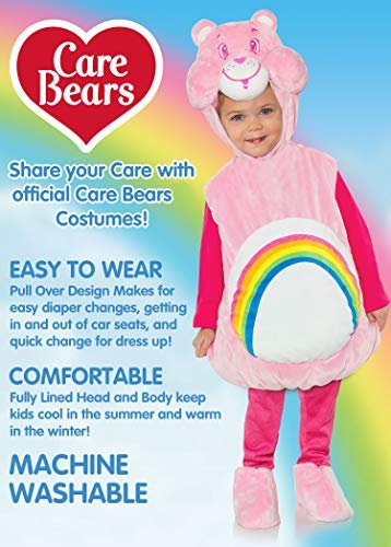 Underwraps Kid's Care Bears Tenderheart Bear Toddler's Costume Childrens Costume, White, Medium