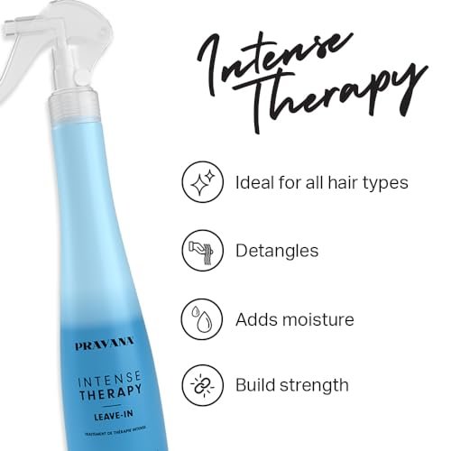 Pravana NEVO Intense Therapy Leave-In Treatment | Instantly Detangles & Hydrates | Equalizes Hair Porosity | For All Hair Types | Vegan & Cruelty Free | Paraben & Sulfate Free | 10.1 Fl Oz