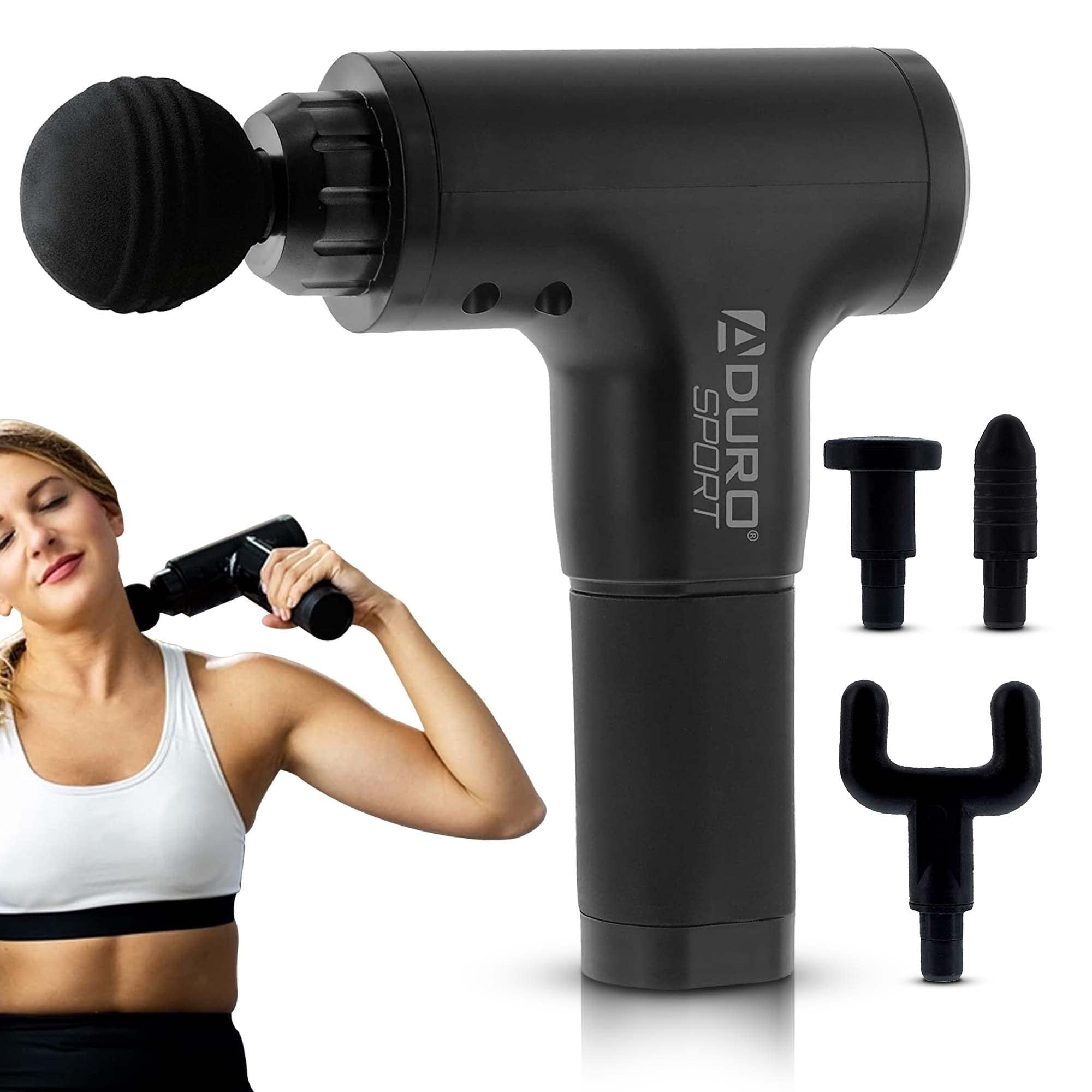 Aduro Percussion Massage Gun Deep Tissue Muscle Massage Gun Handheld, Elite Recovery™ Electric Hand Held Therapy Massager Gun Perfect for Athletes Full Body, Back, Neck, Shoulder Pain Relief (Black)