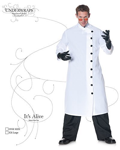 UNDERWRAPS mens It's Alive adult sized costumes, White/Black, Standard US