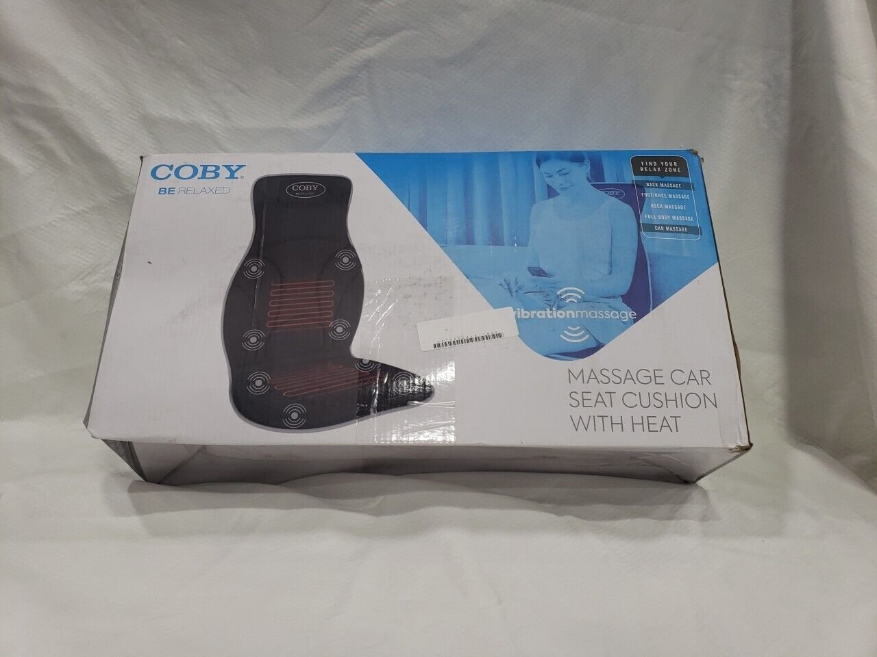 Coby Heated Relieving Massage Seat Cushion for Home & Car 8 Mode