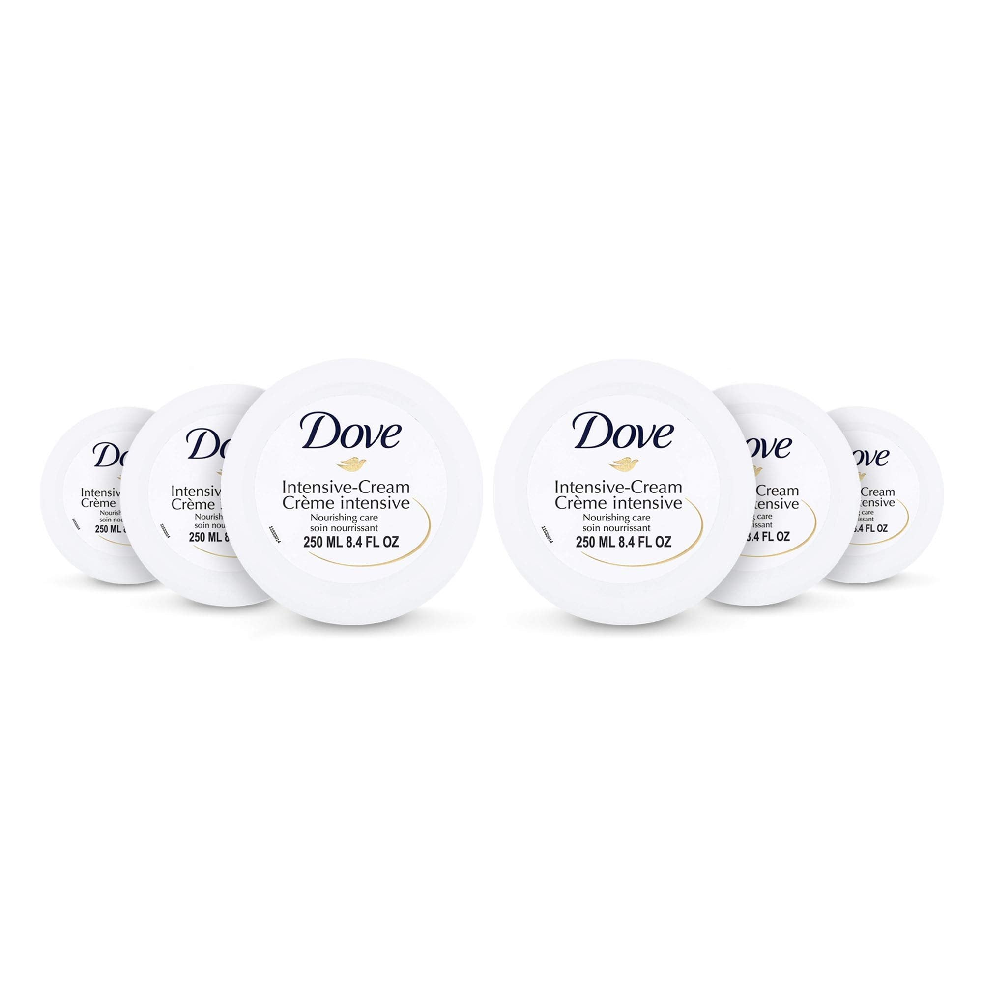 Dove Nourishing Body Care Face, Hand and Body Rich Nourishment Cream for Extra Dry Skin with 48 Hour Moisturization, 8.4 FL OZ (Pack of 6)6