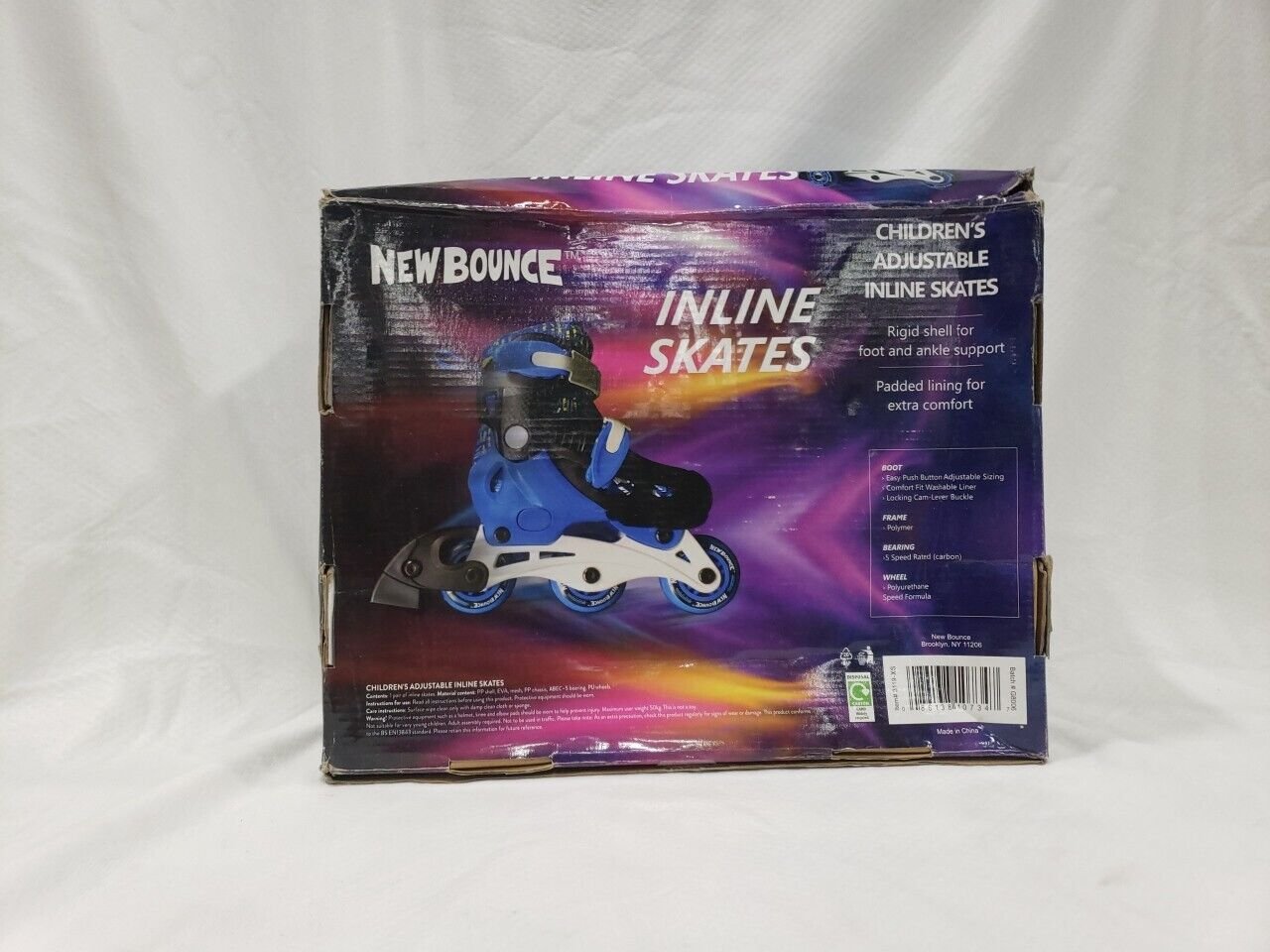 New Bounce Beginner Roller Skates,Tri-Wheel to Inline Convertible Size US 8-11